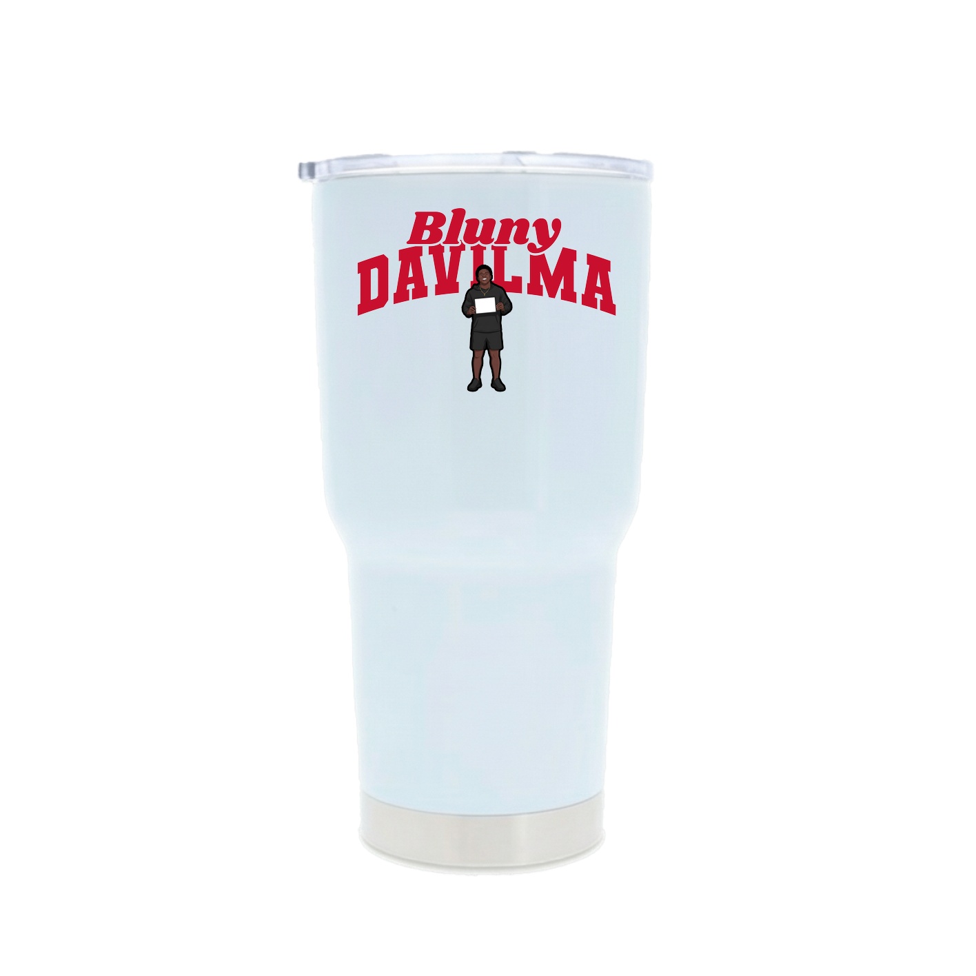 30oz Stainless Steel Tumbler — Signature Arch in White