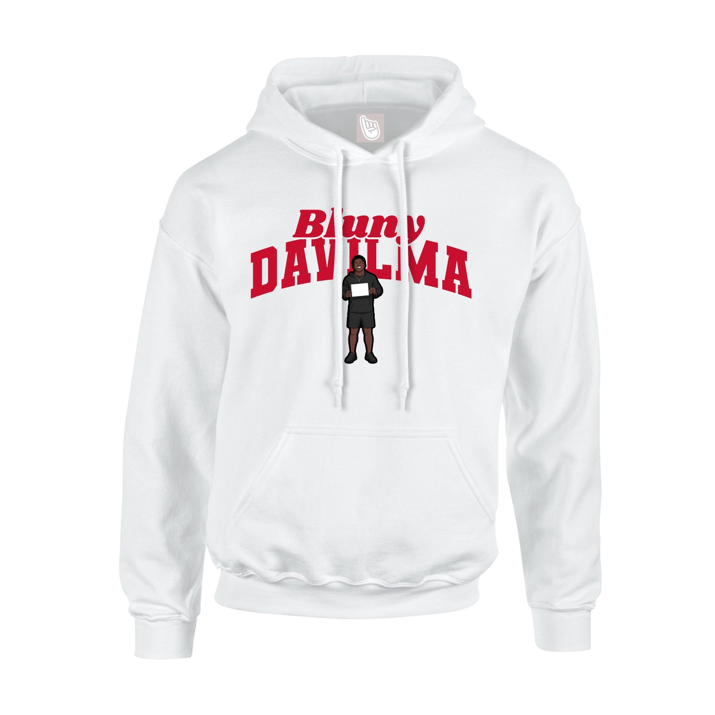 Hoodie — Signature Arch in White