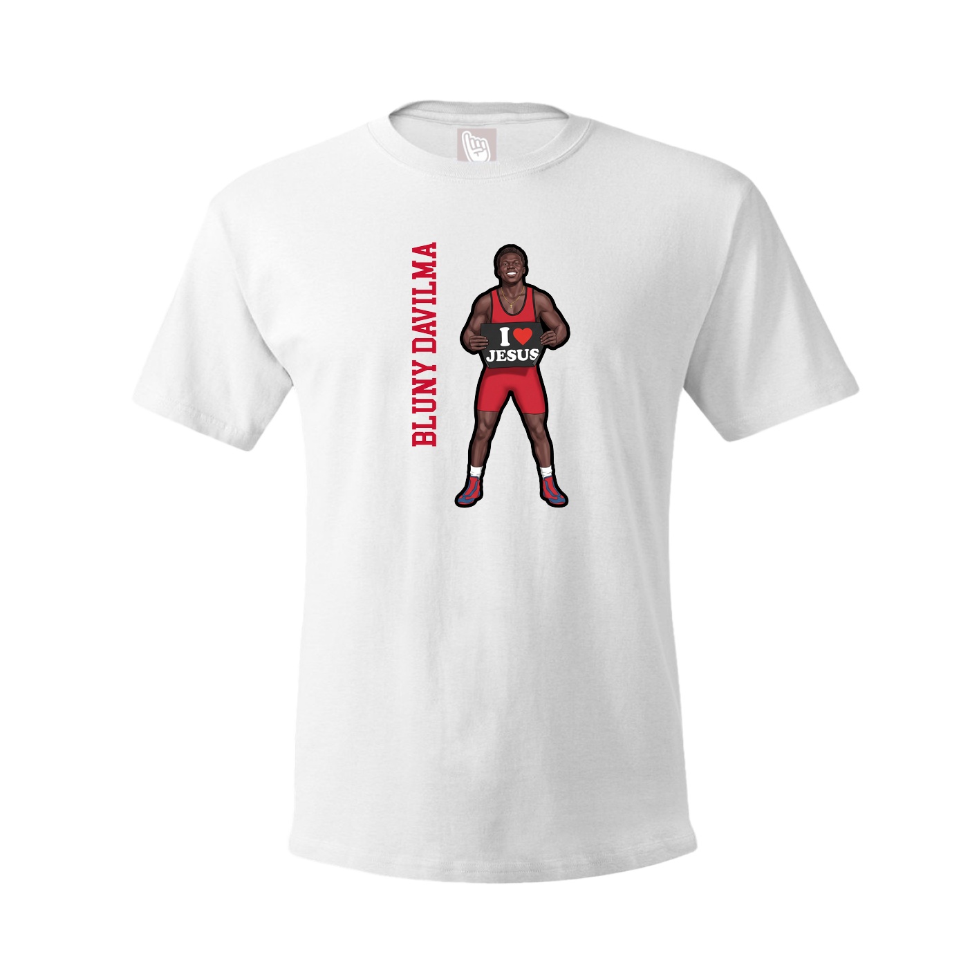 Tee — Name Vertical in White