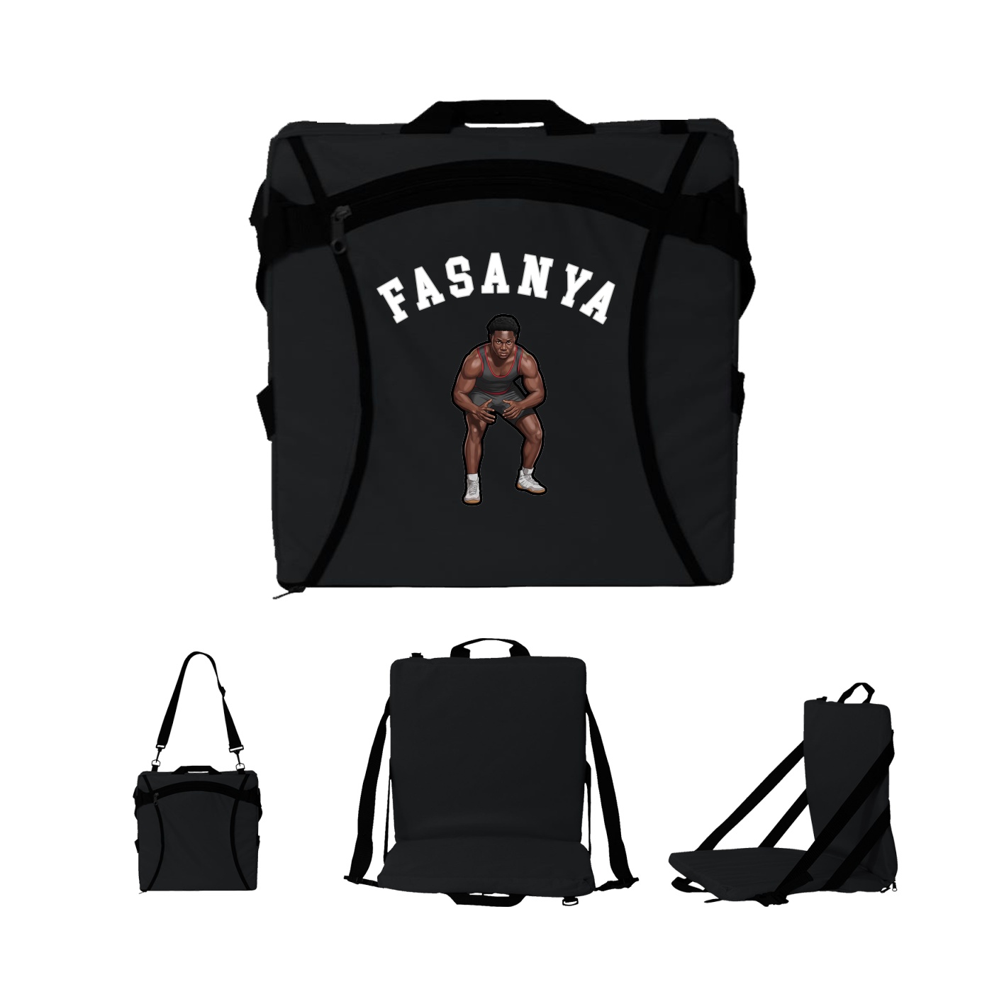 Folding Stadium Seat — Shirsey Arch in Black