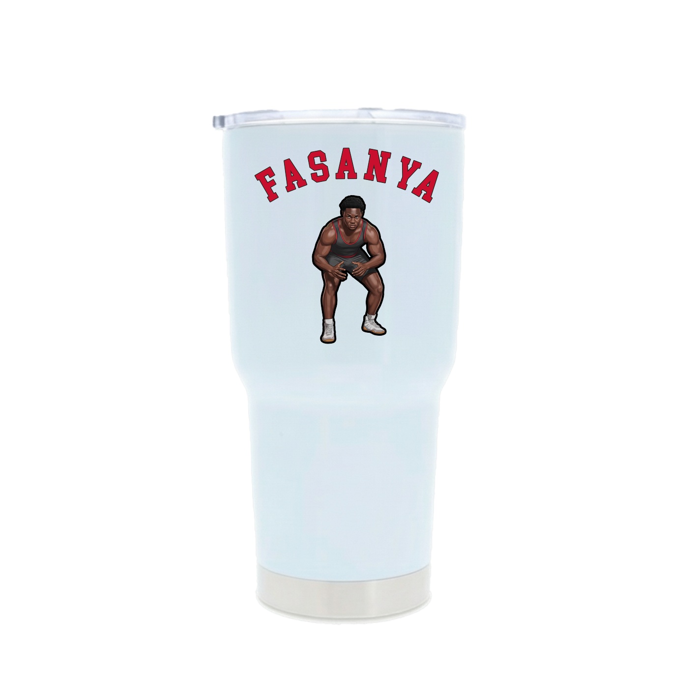 30oz Stainless Steel Tumbler — Shirsey Arch in White