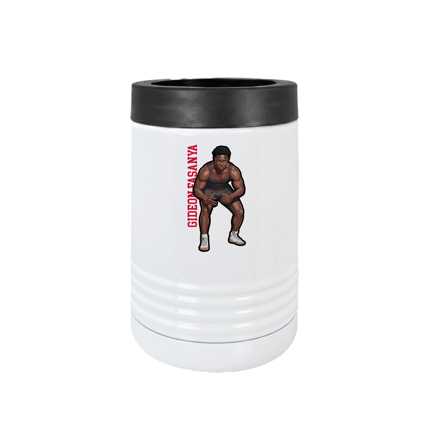 Beverage Holder — Name Vertical in White
