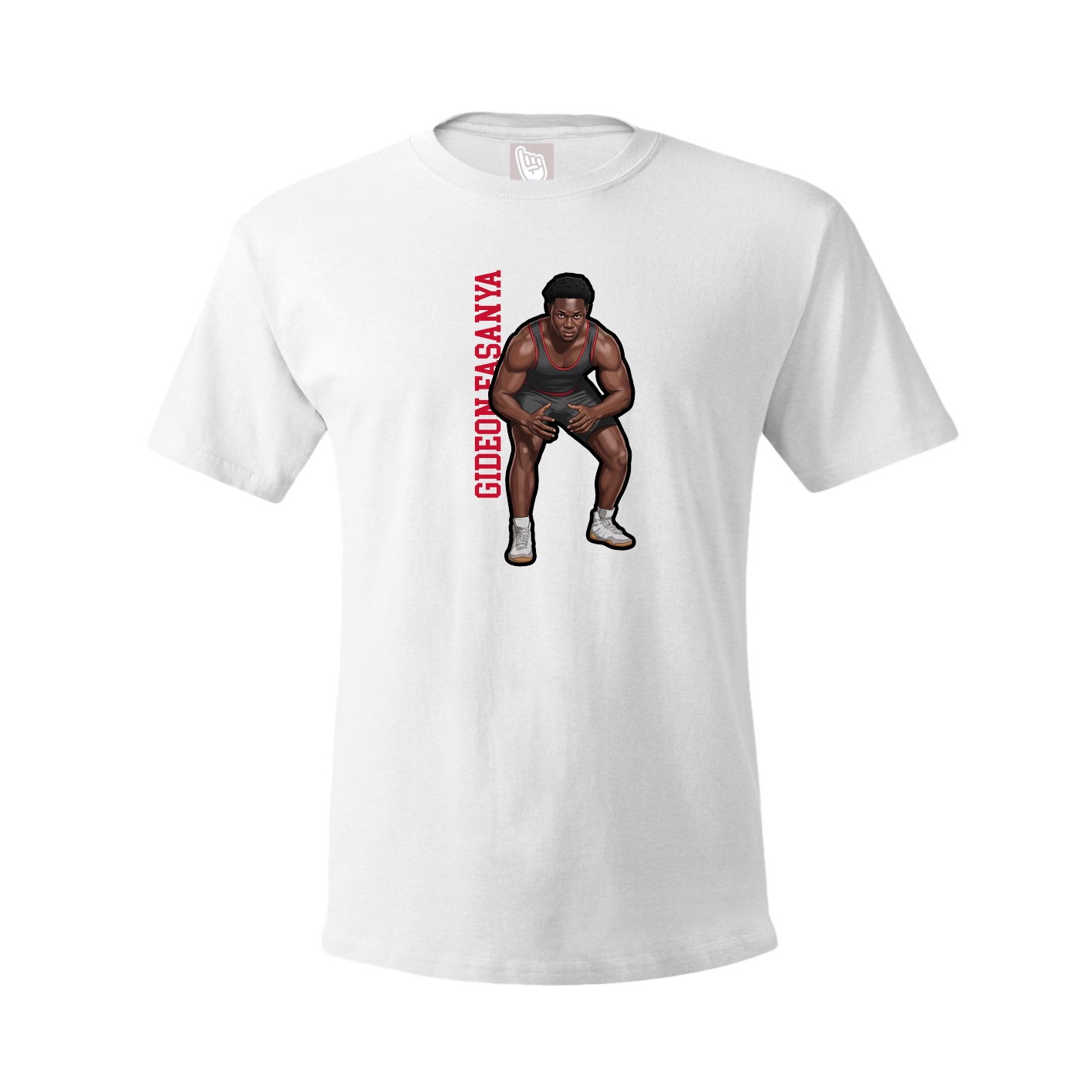 Youth Tee — Name Vertical in White