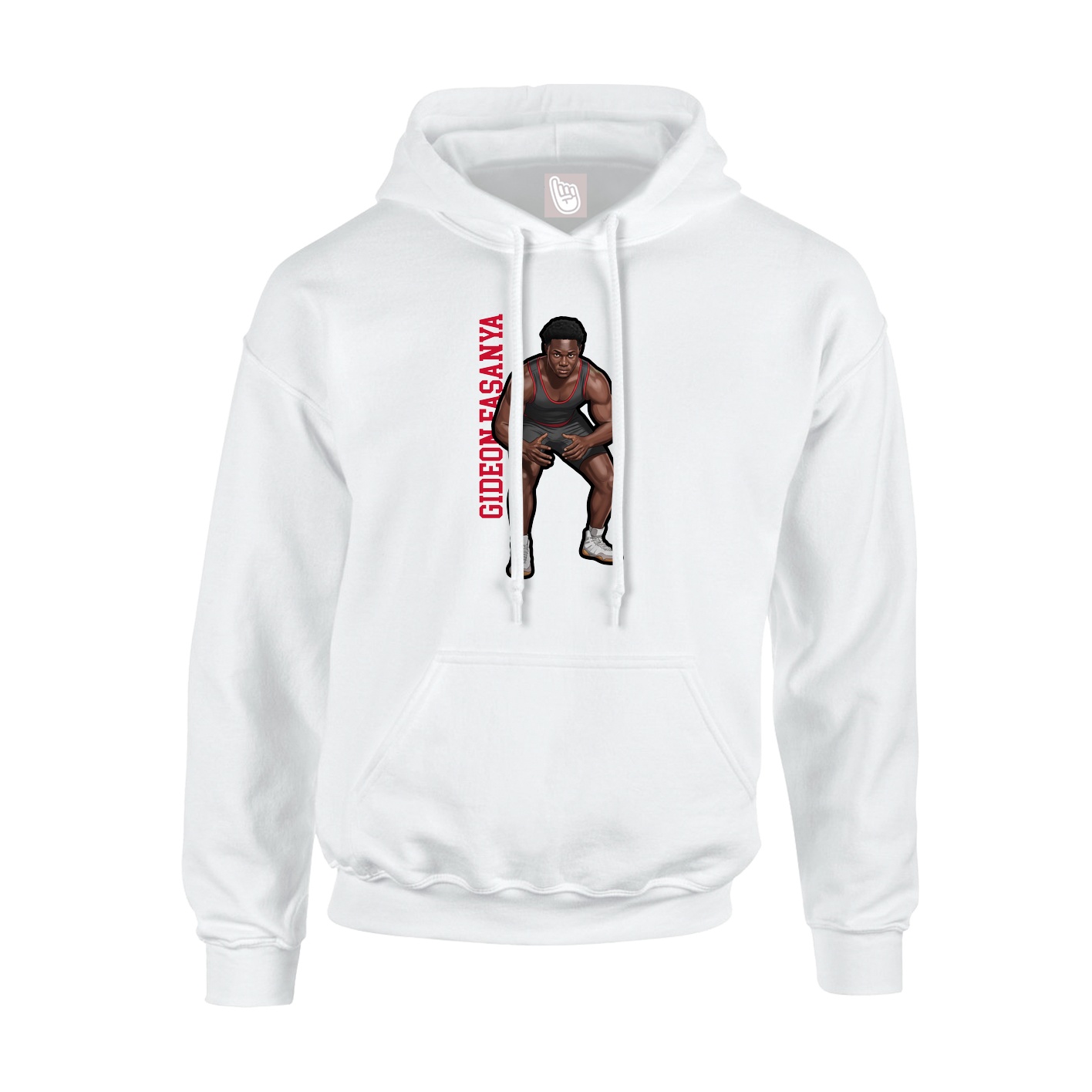 Youth Hoodie — Name Vertical in White