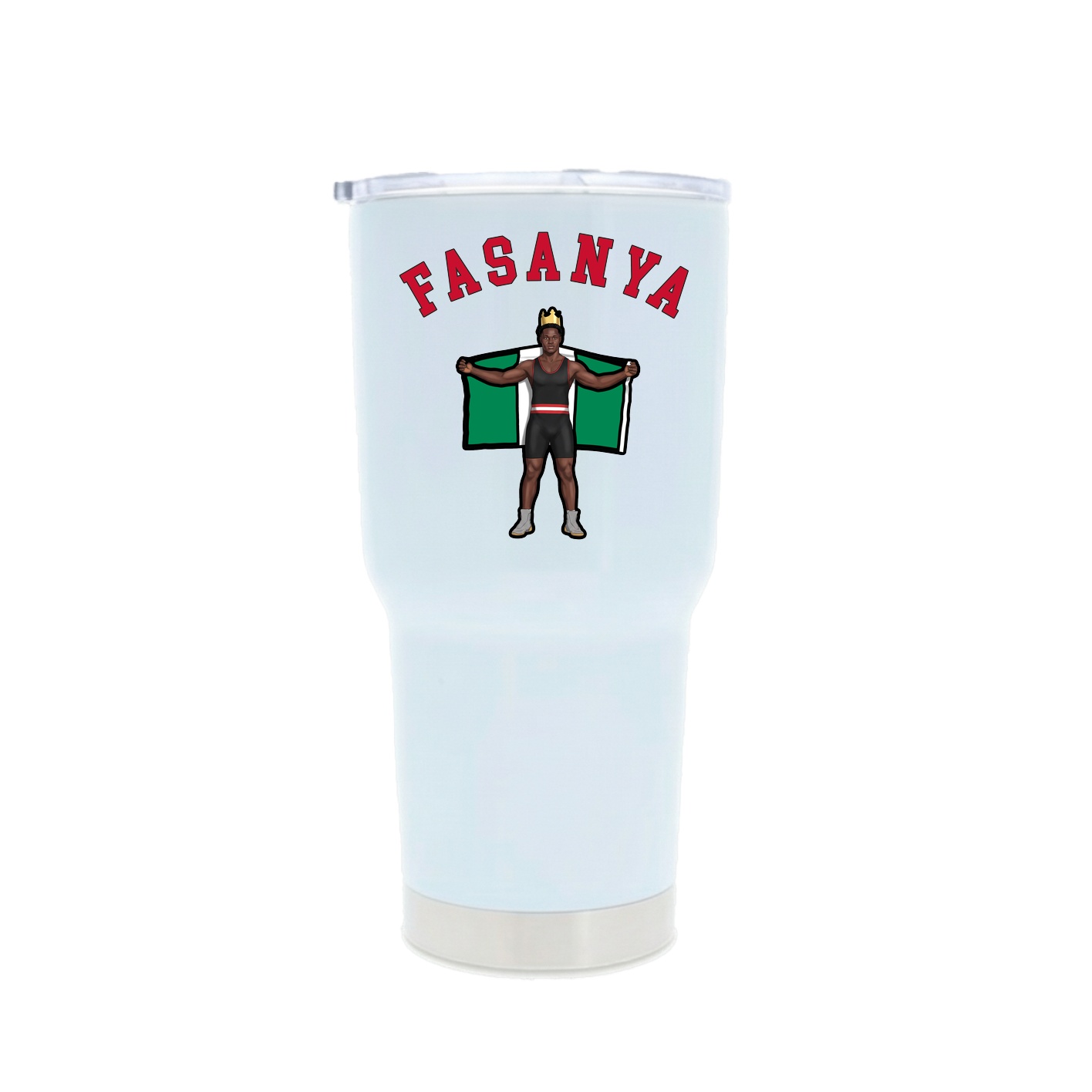 30oz Stainless Steel Tumbler — Shirsey Arch in White