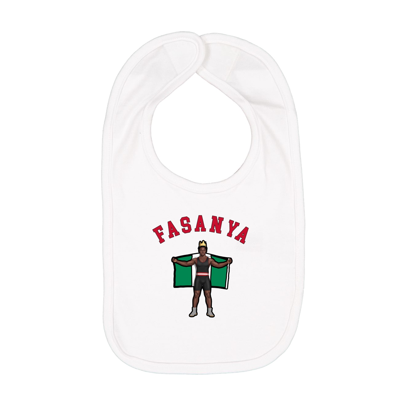 Infant Bib — Shirsey Arch in White