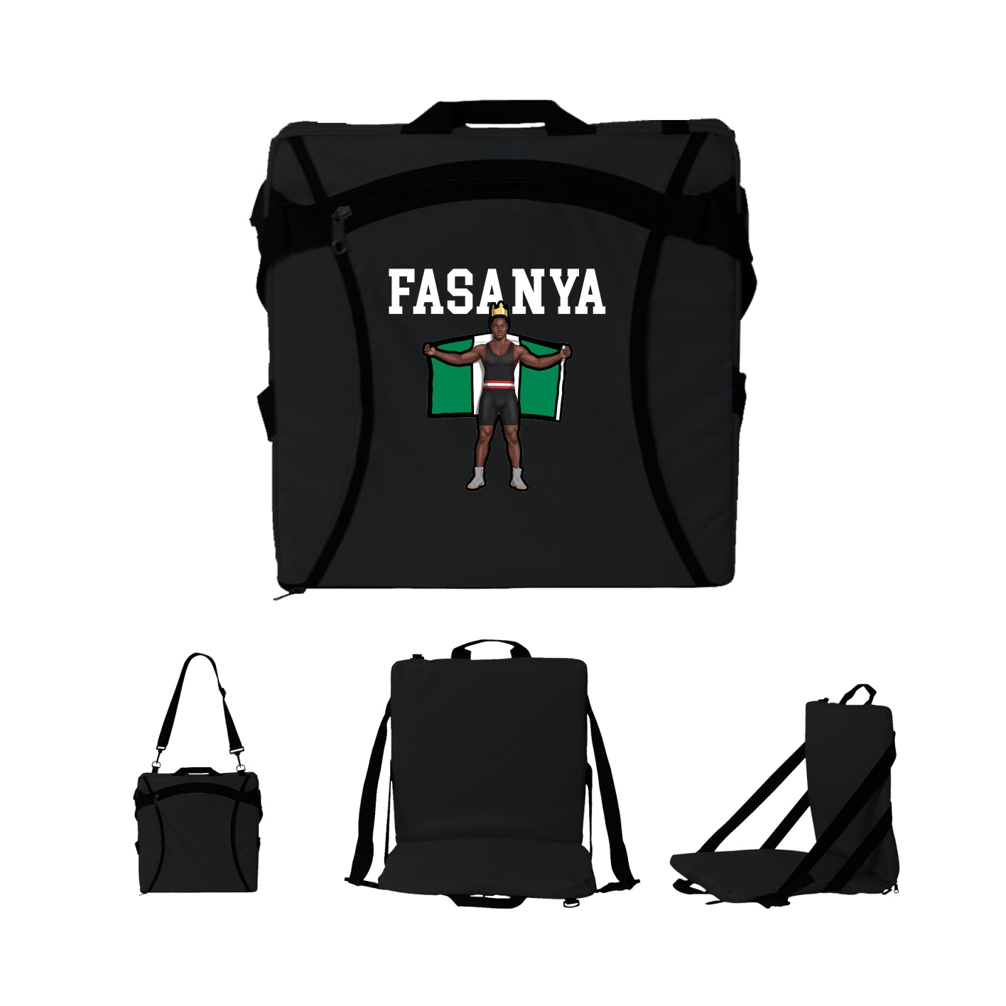 Folding Stadium Seat — Shirsey in Black