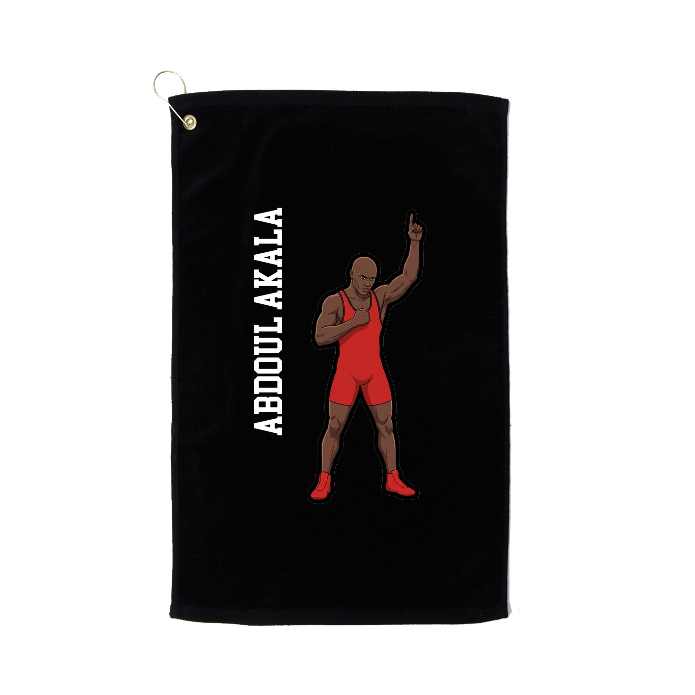 Golf Towel — Name Vertical in Black