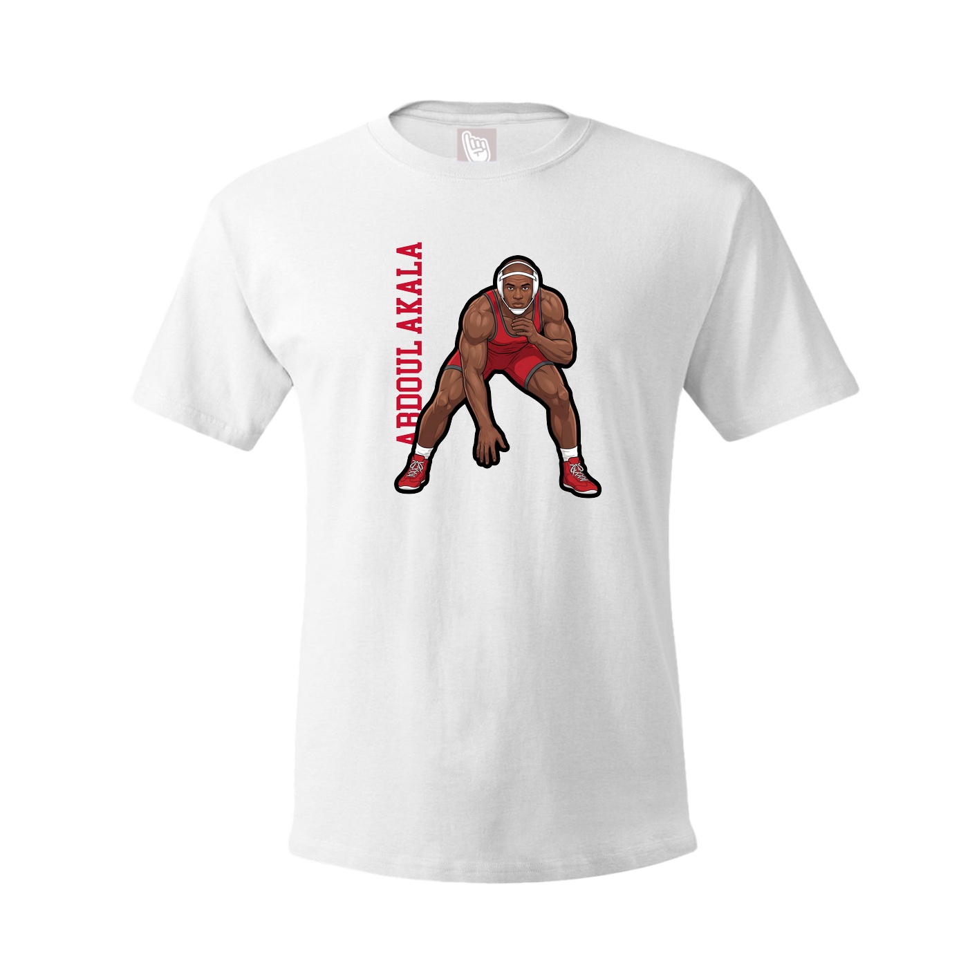 Youth Tee — Name Vertical in White
