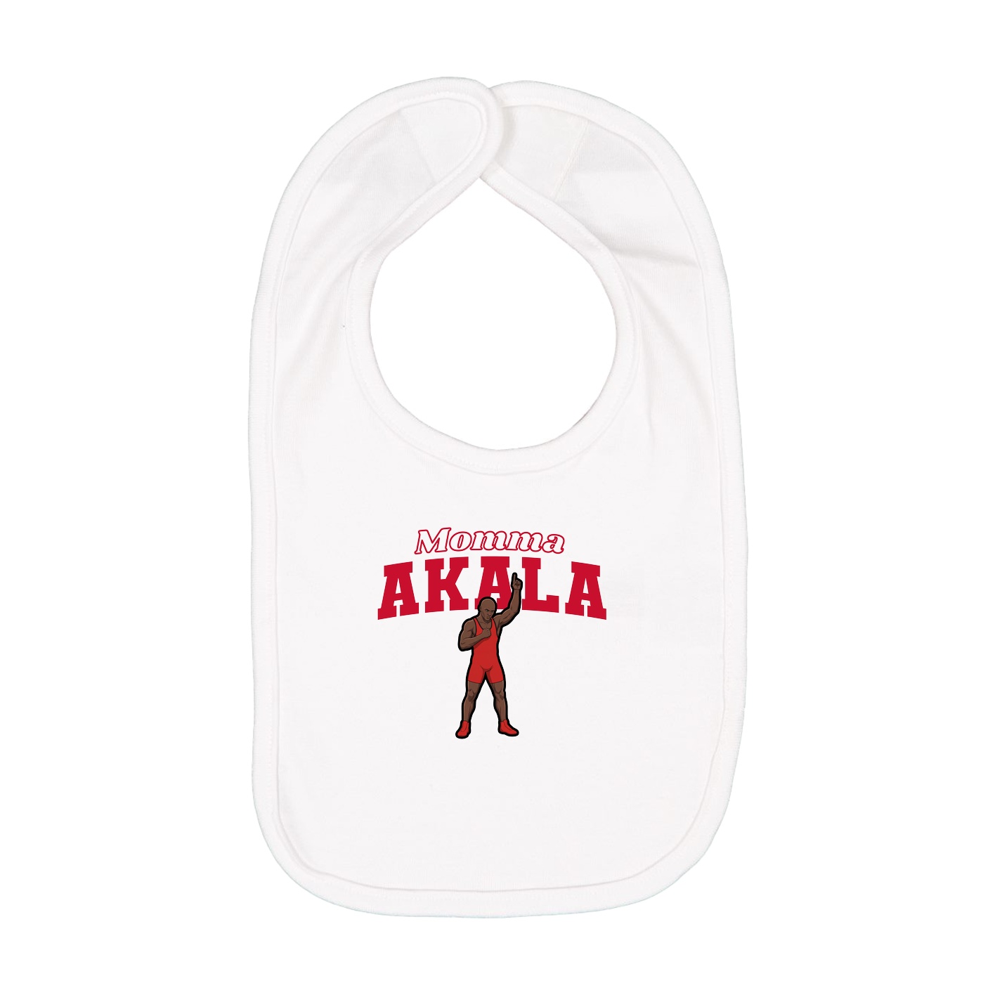 Infant Bib — Mothers Day Block in White