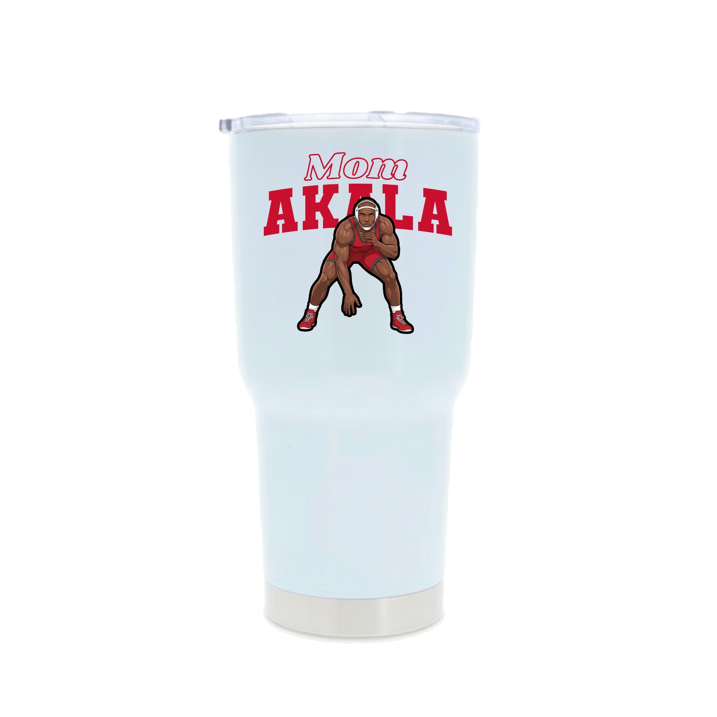 30oz Stainless Steel Tumbler — Mothers Day Block in White