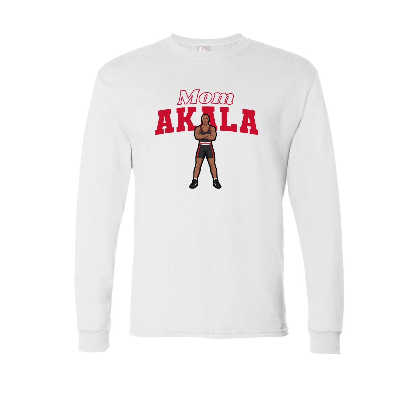 Long Sleeve Tee — Mothers Day Block in White