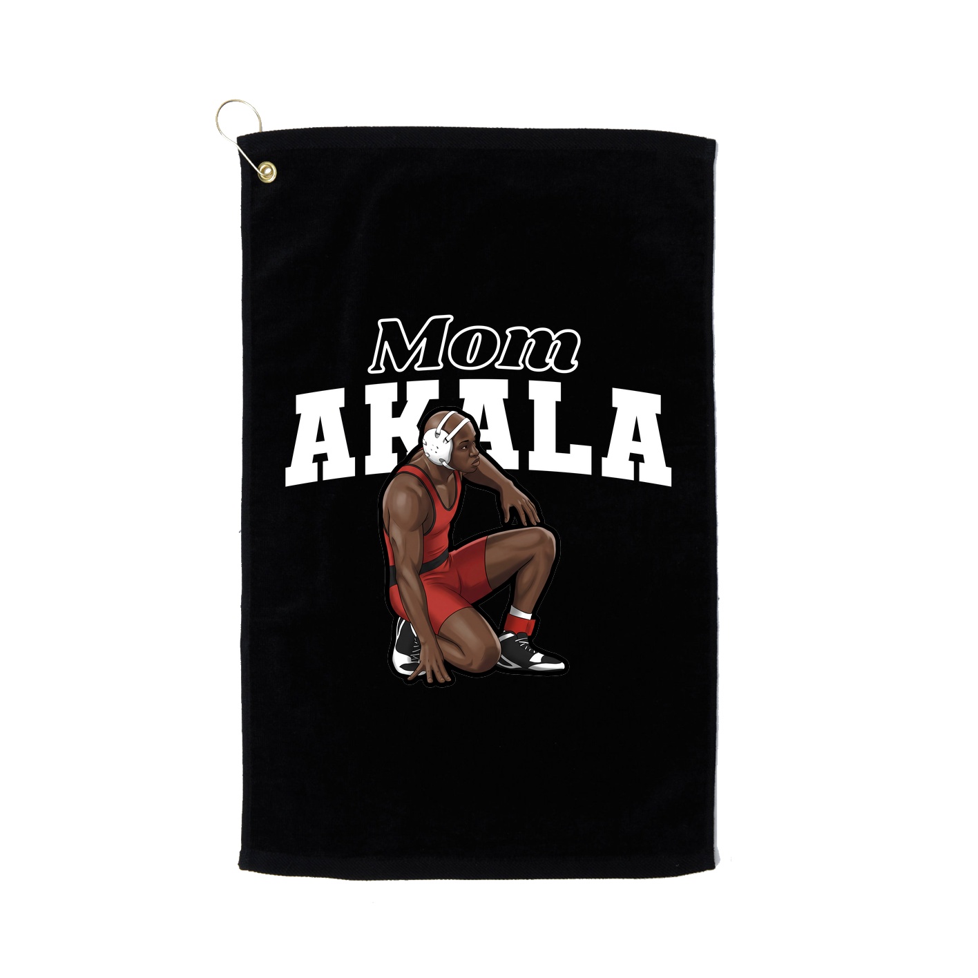 Golf Towel — Mothers Day Block in Black