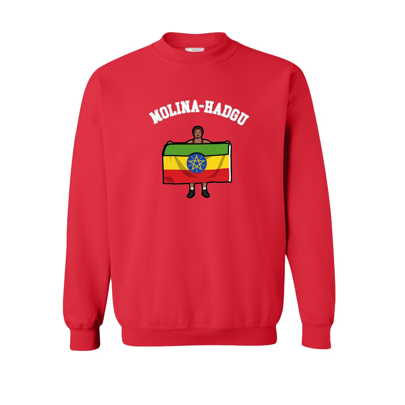 Fleece Crew — Shirsey Arch in Red
