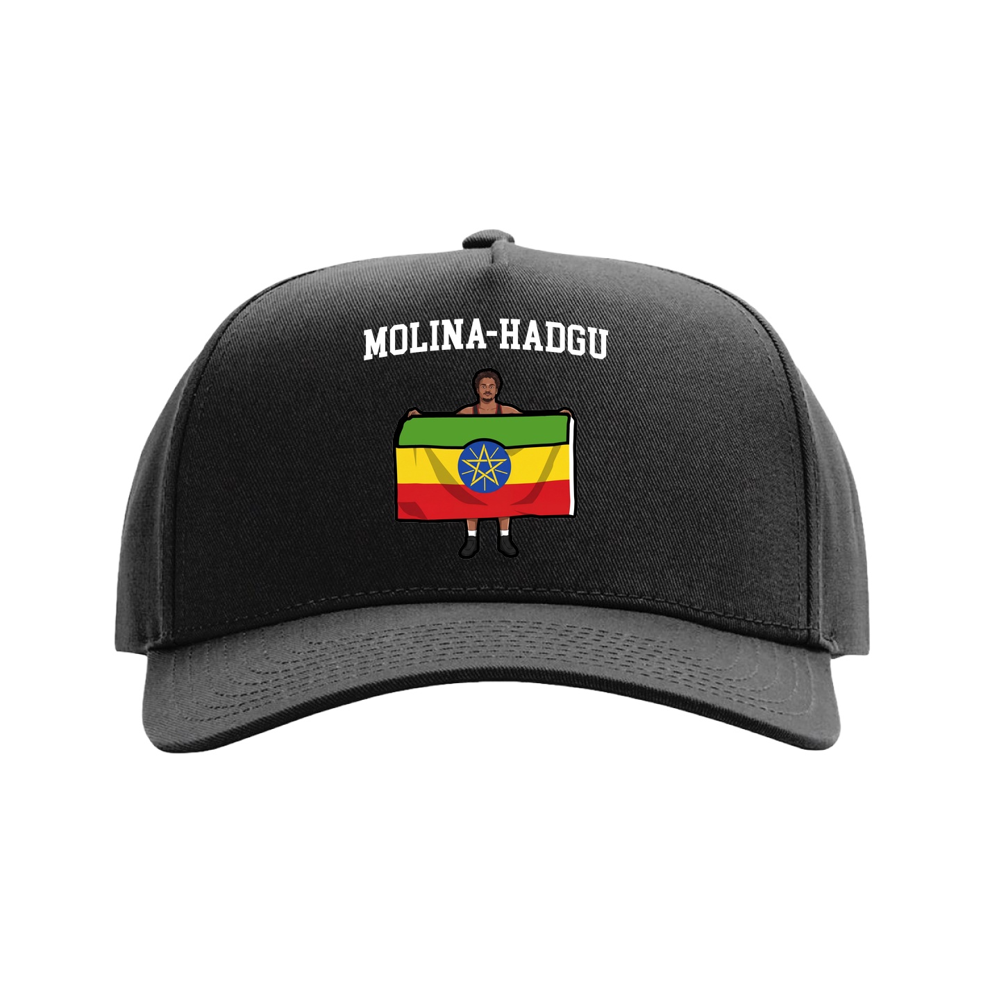 Full Fabric Five-Panel Champ Cap — Shirsey in Black