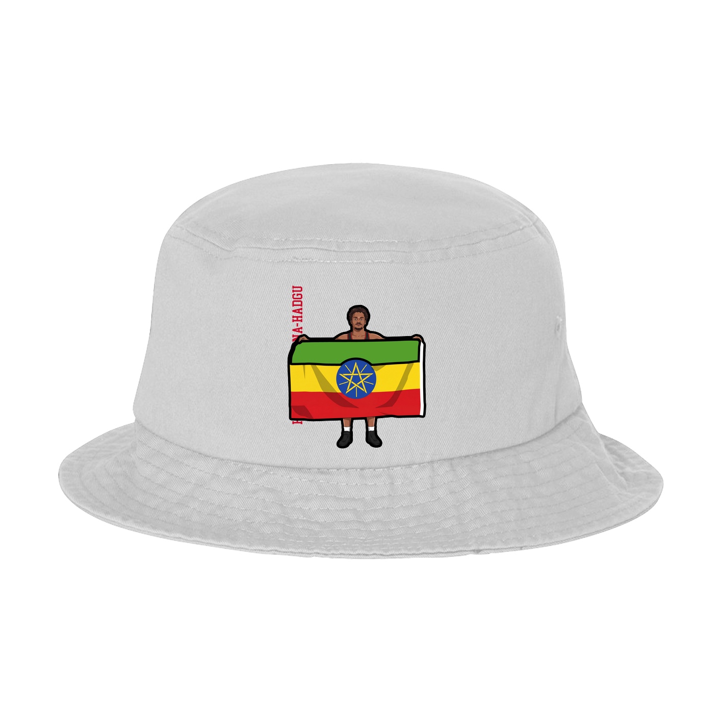Bucket Cap — Name Vertical in White