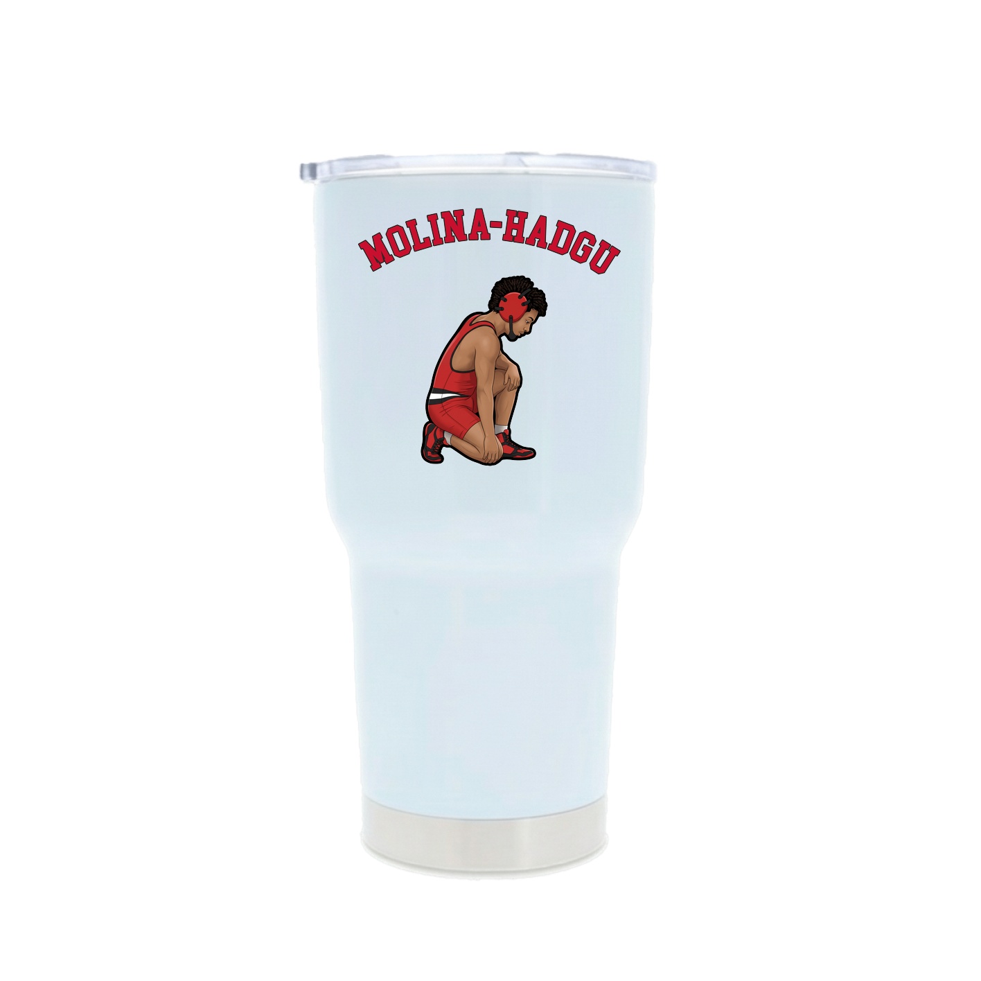 30oz Stainless Steel Tumbler — Shirsey Arch in White