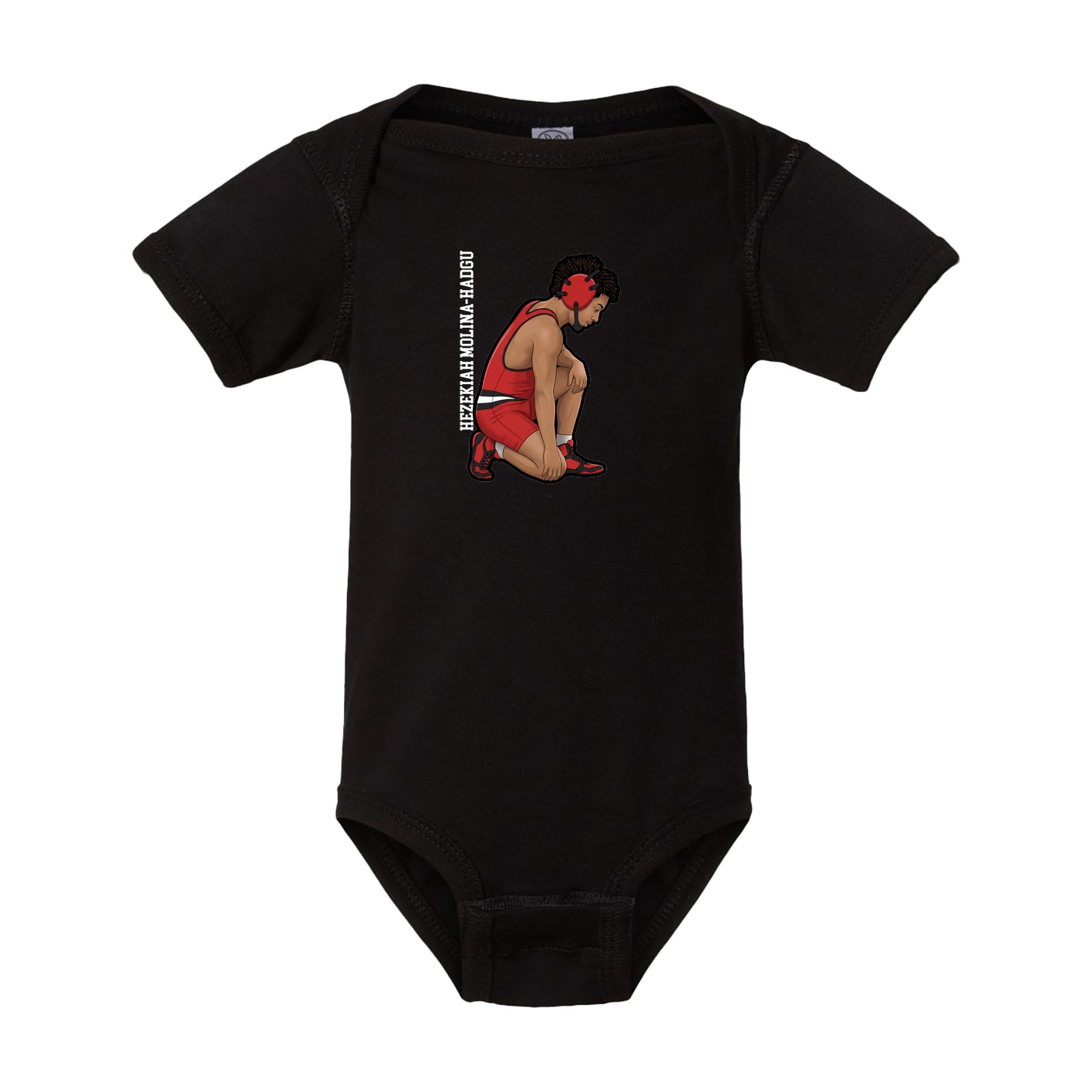 Baby Onesie — Name Vertical in Black