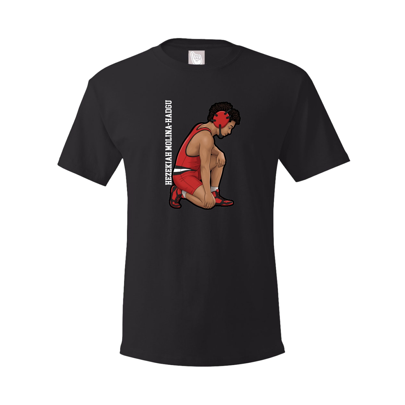 Youth Tee — Name Vertical in Black