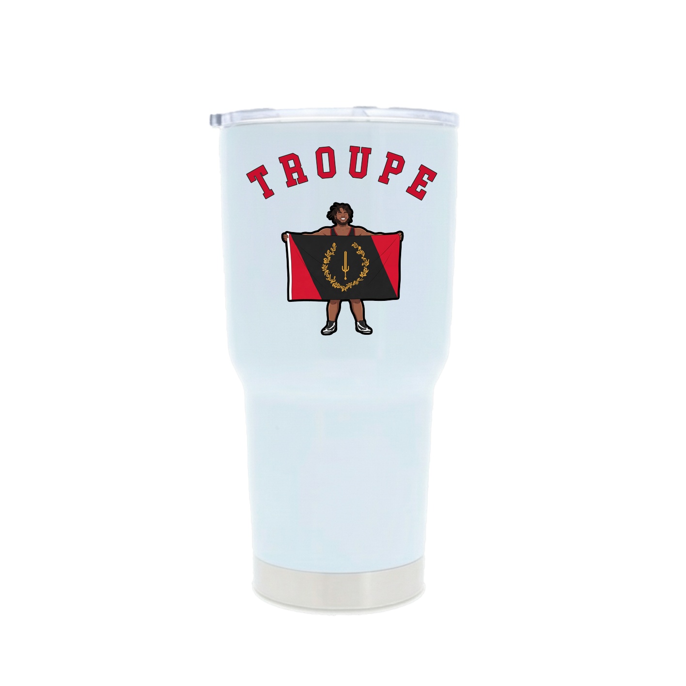 30oz Stainless Steel Tumbler — Shirsey Arch in White