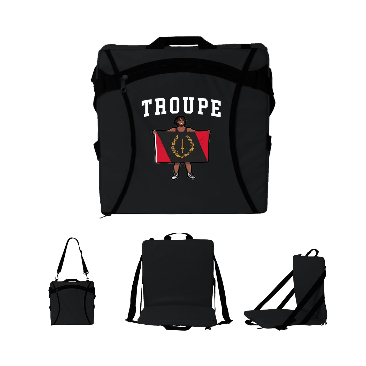 Folding Stadium Seat — Shirsey in Black