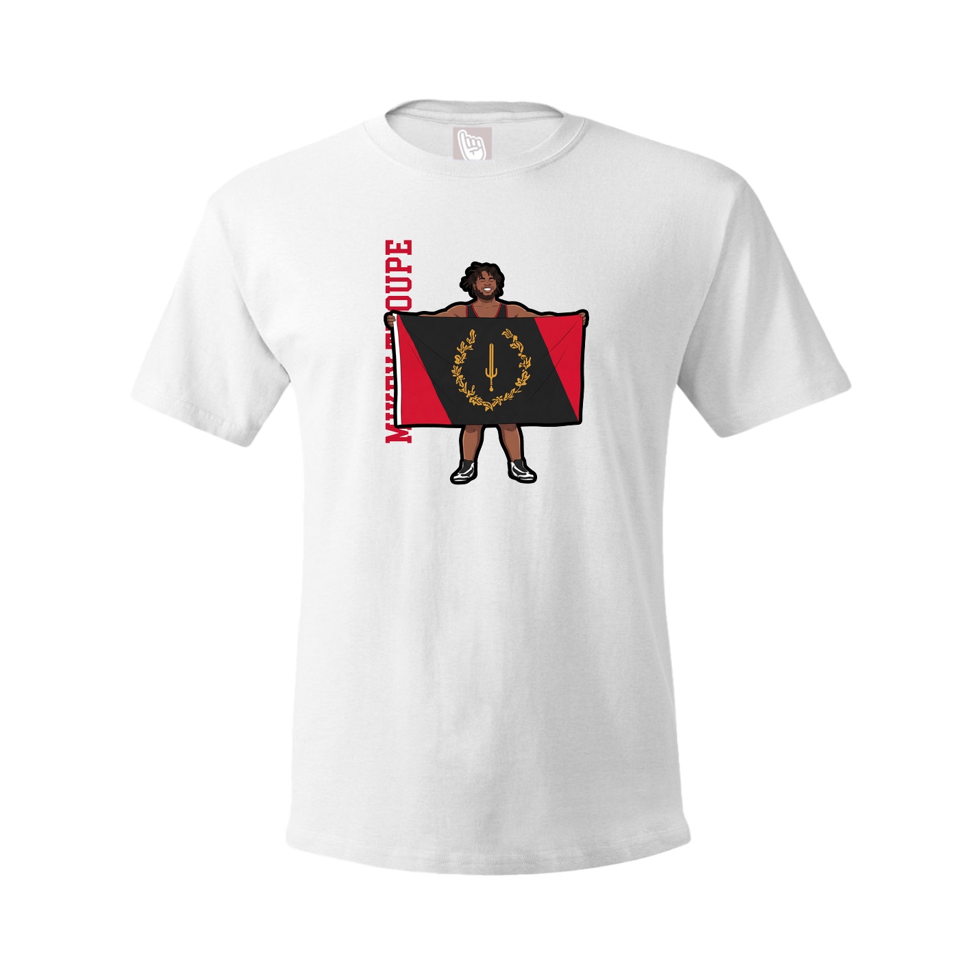 Youth Tee — Name Vertical in White