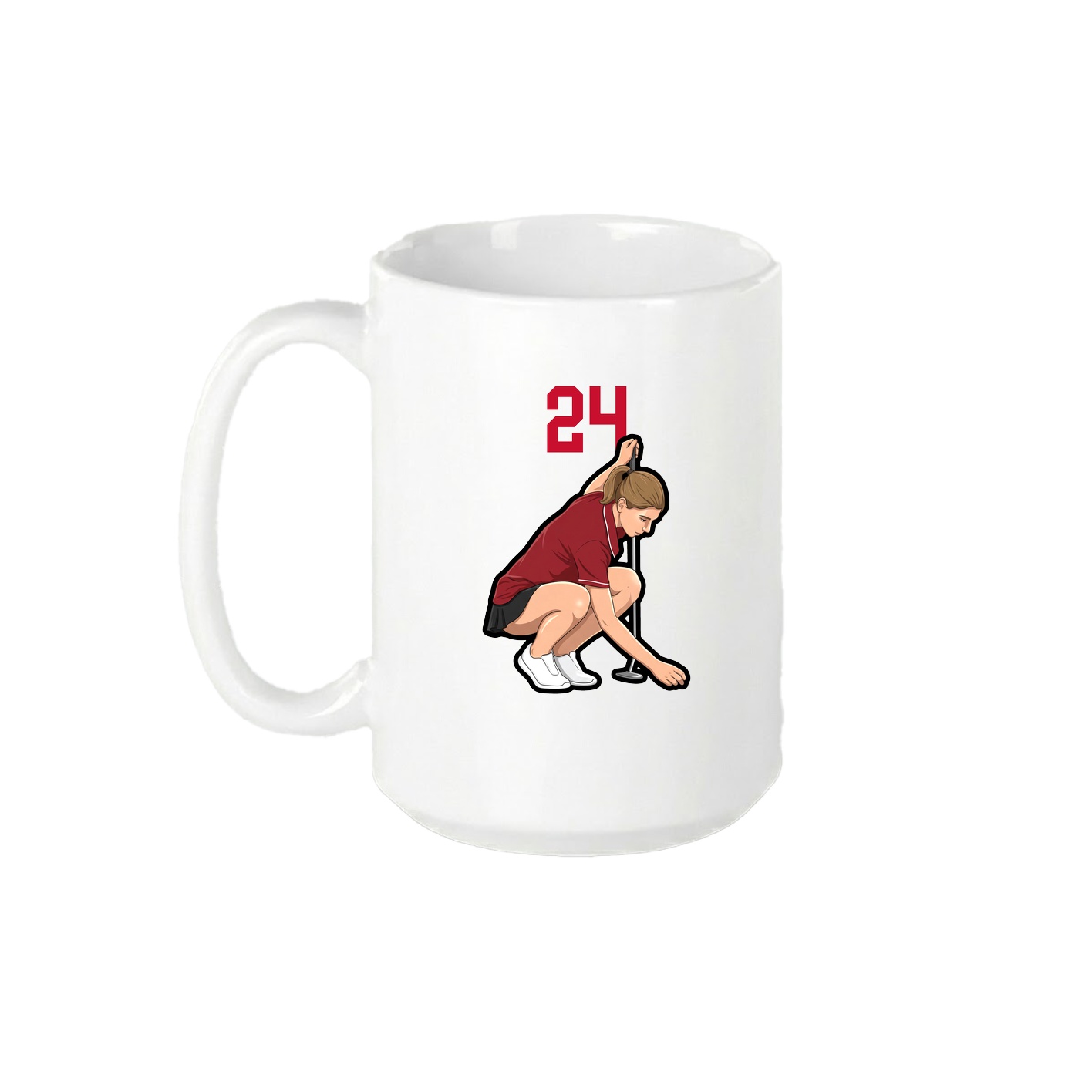 15oz Coffee Mug — Number Top in White