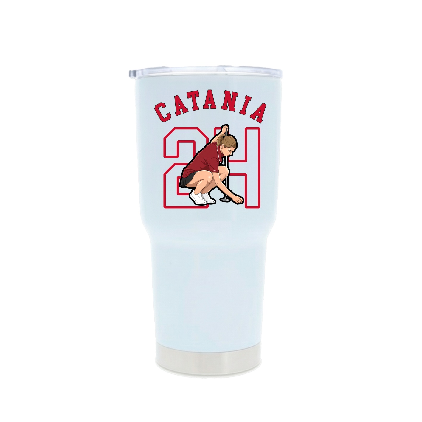 30oz Stainless Steel Tumbler — Shirsey Arch in White