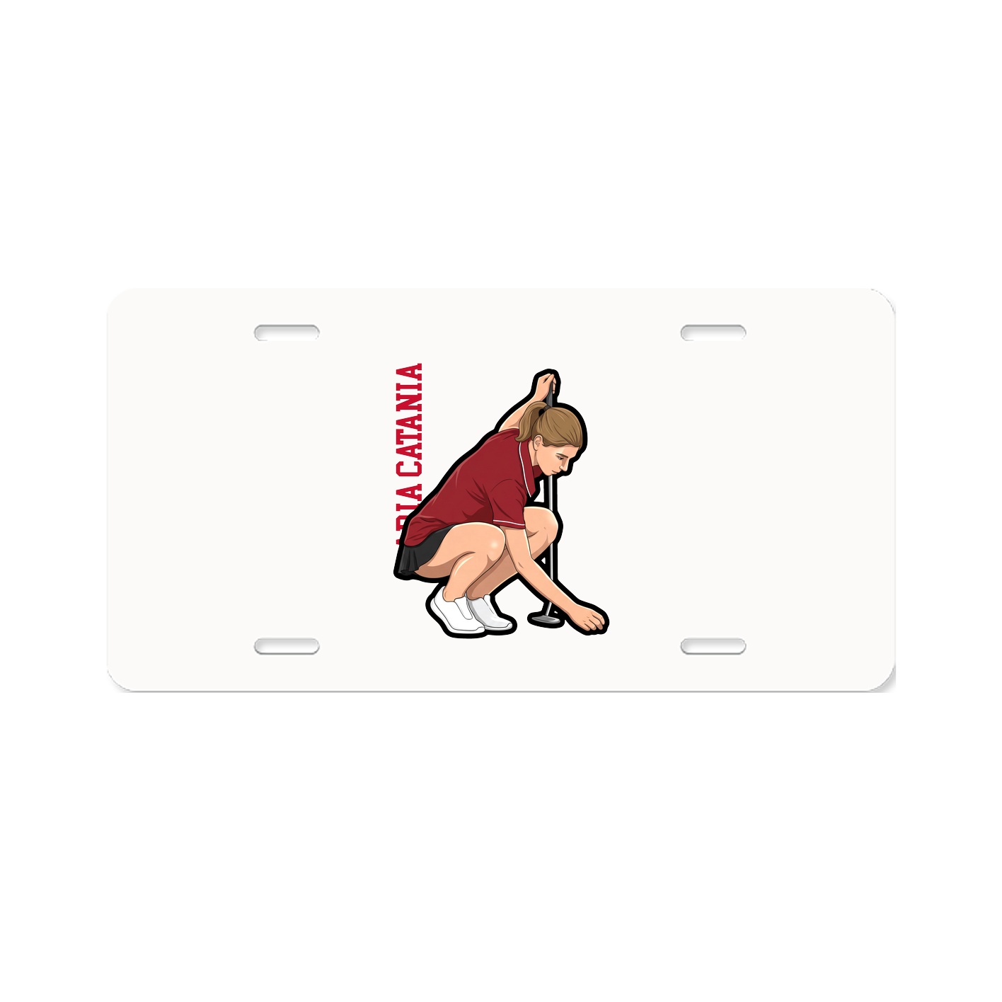 License Plate — Name Vertical in Classic