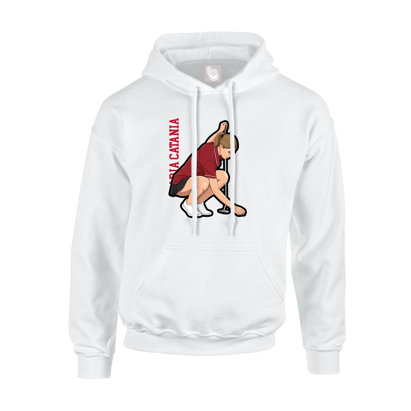 Hoodie — Name Vertical in White