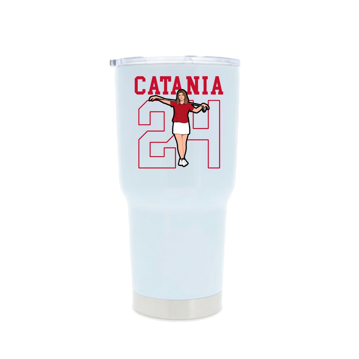 30oz Stainless Steel Tumbler — Shirsey in White