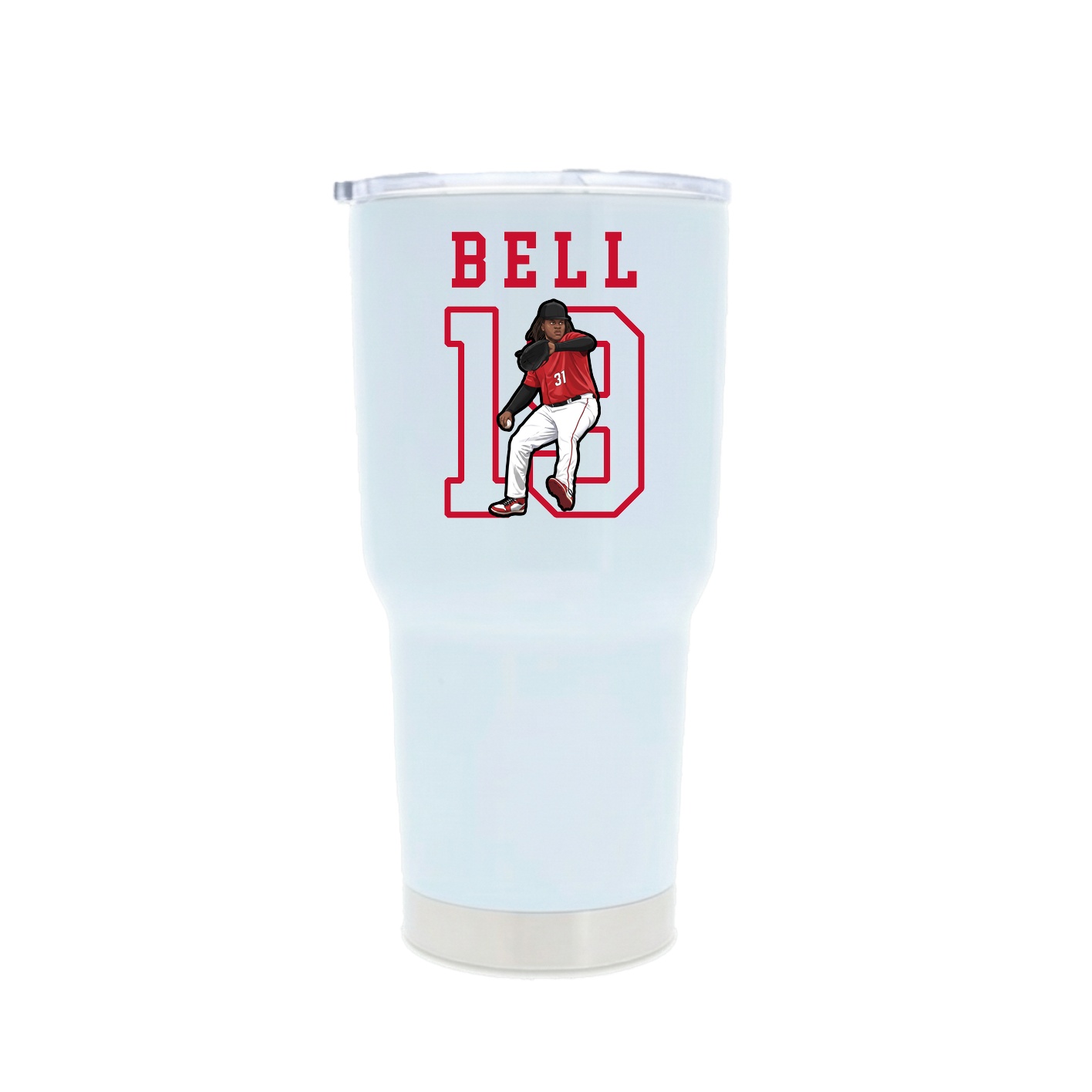 30oz Stainless Steel Tumbler — Shirsey in White