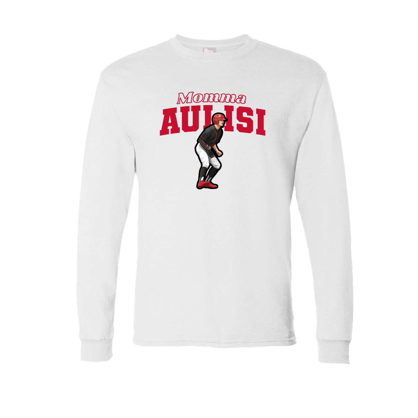 Long Sleeve Tee — Mothers Day Block in White