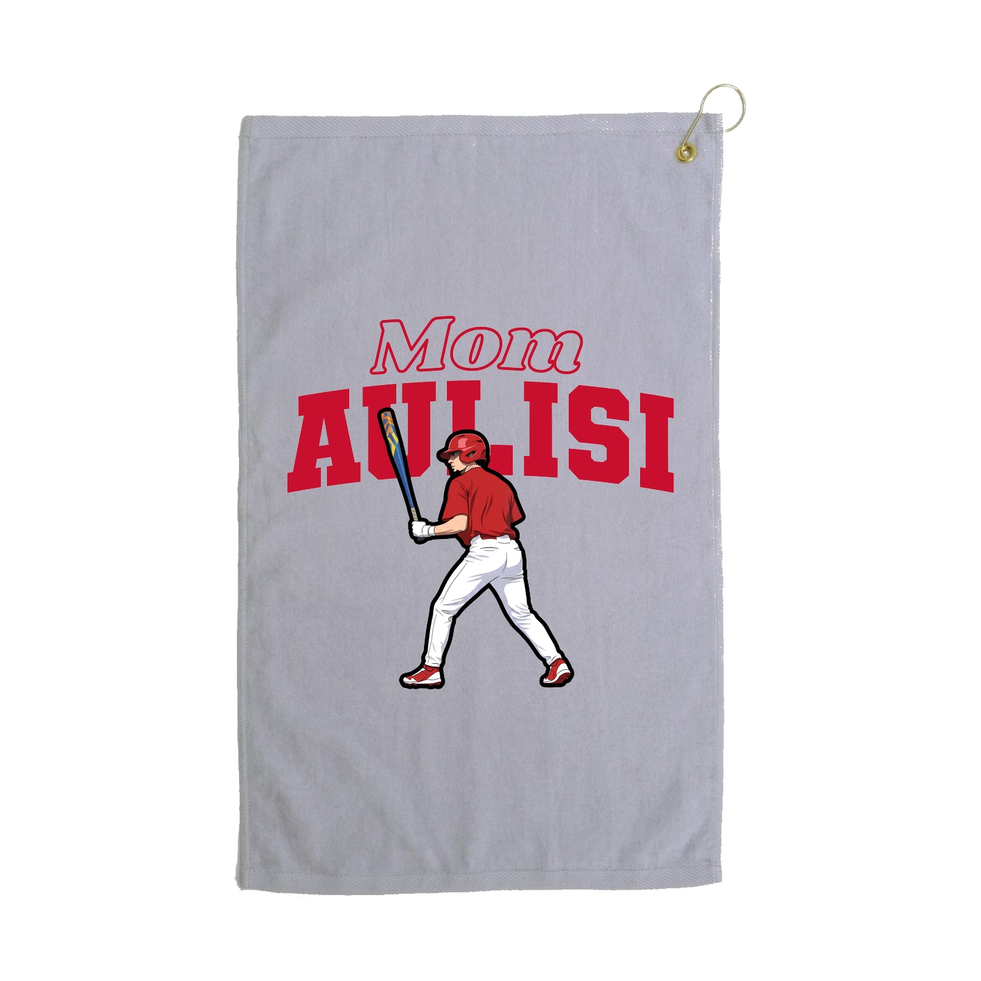 Golf Towel — Mothers Day Block in Grey