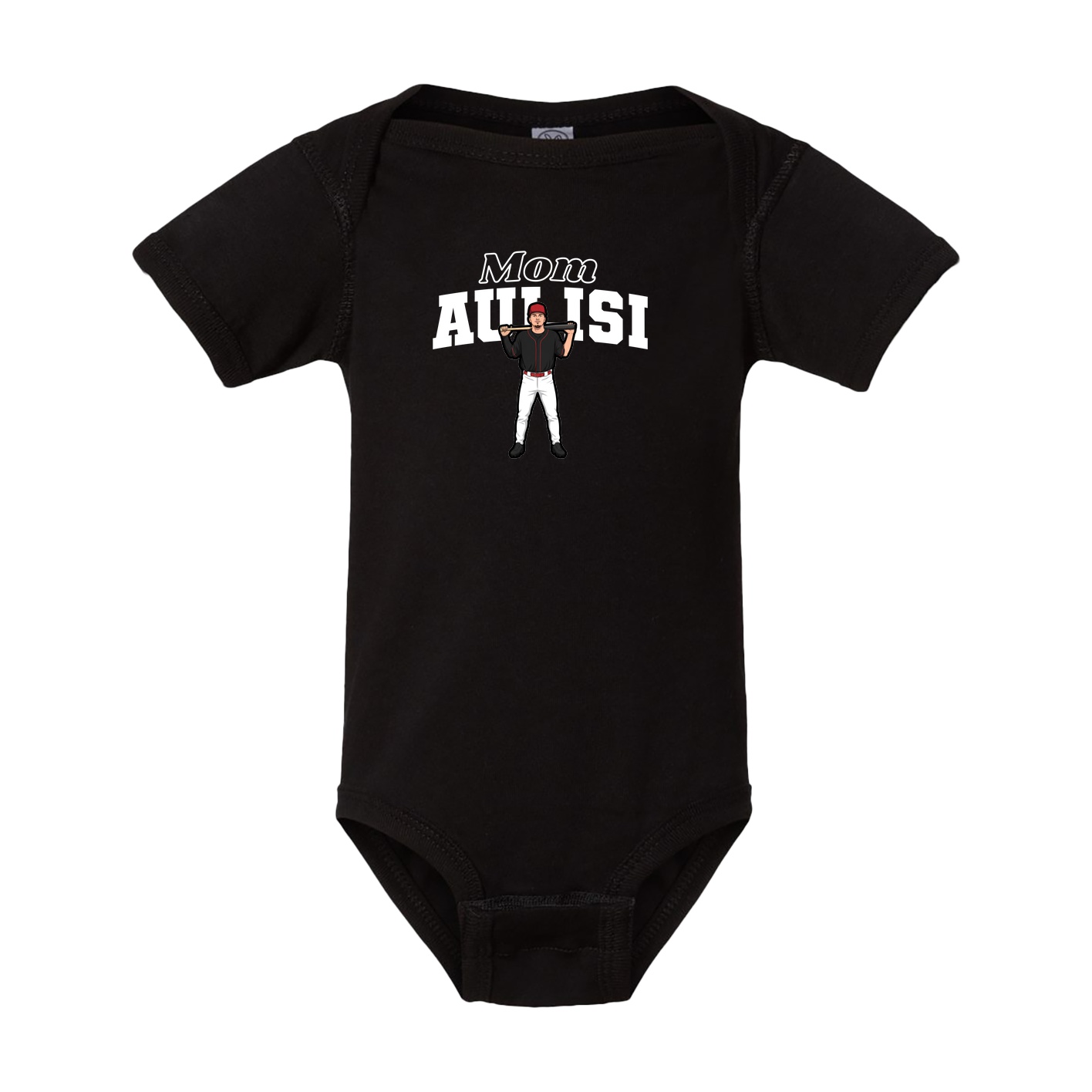 Baby Onesie — Mothers Day Block in Black