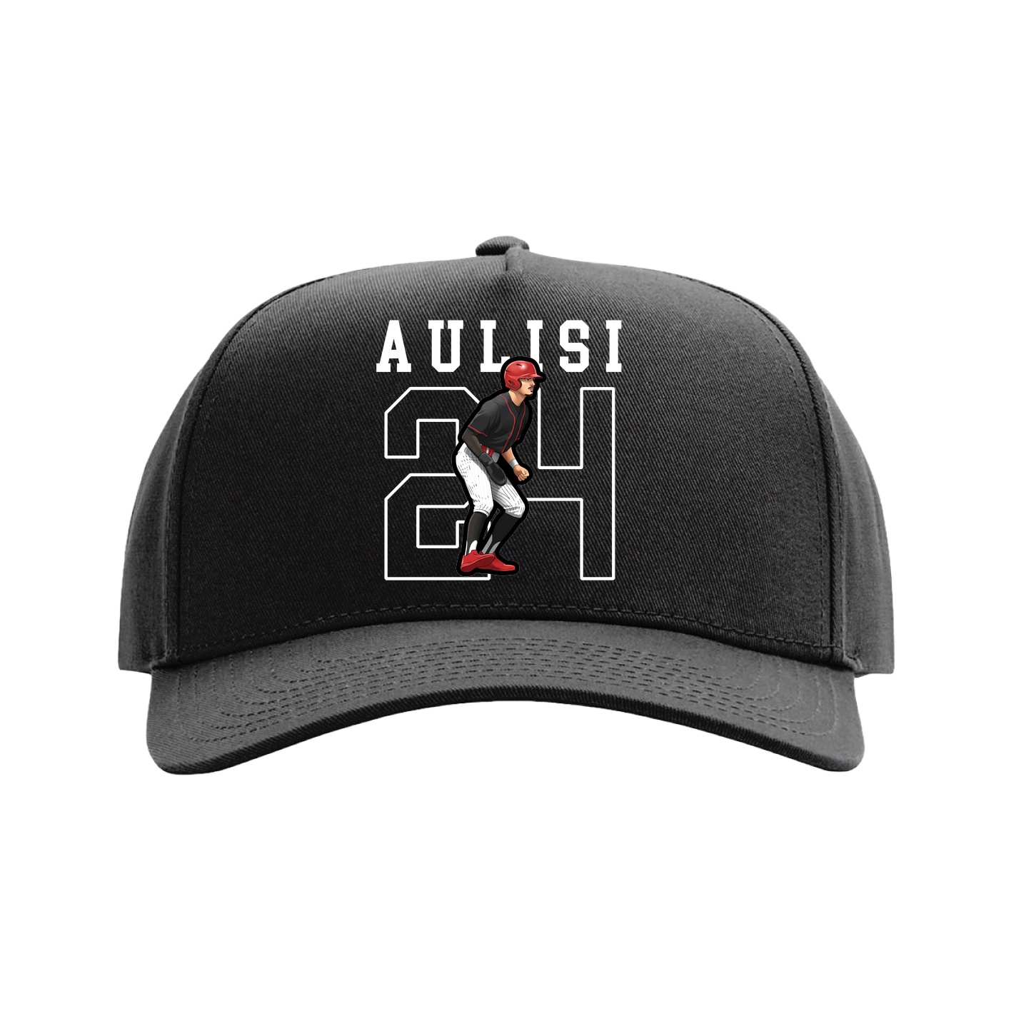 Full Fabric Five-Panel Champ Cap — Shirsey in Black