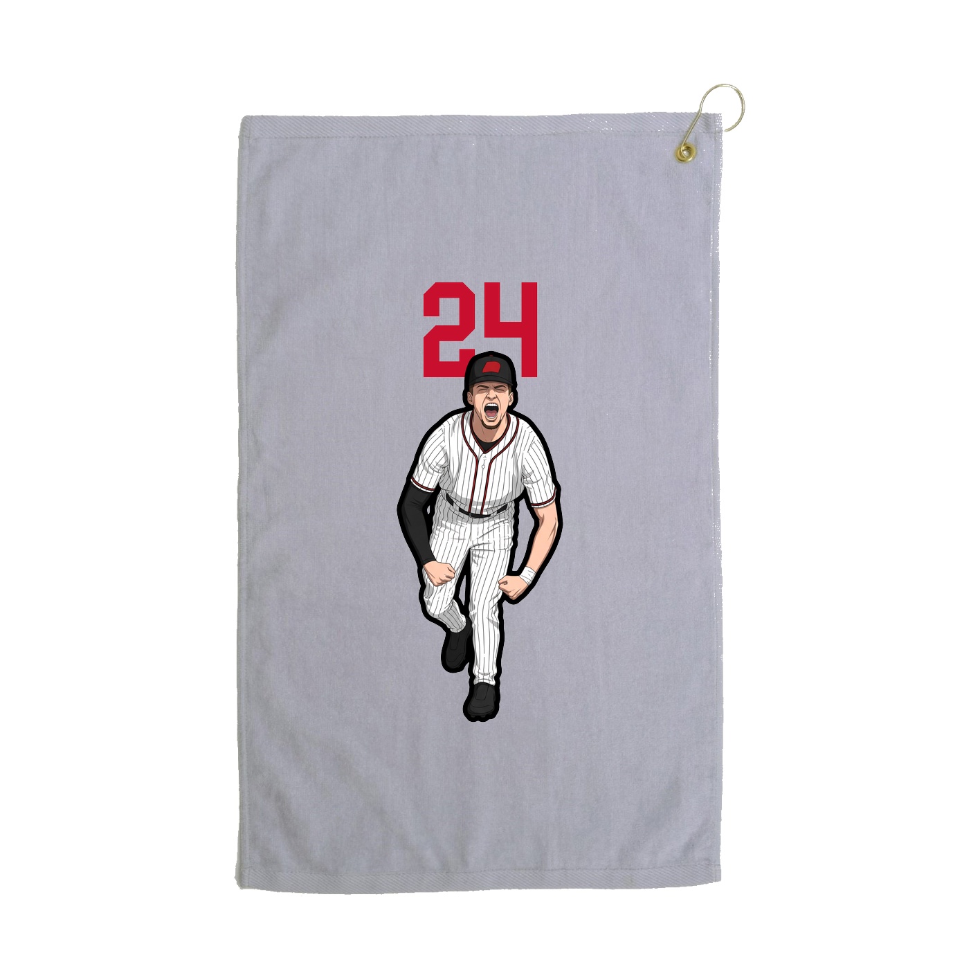 Golf Towel — Number Top in Grey