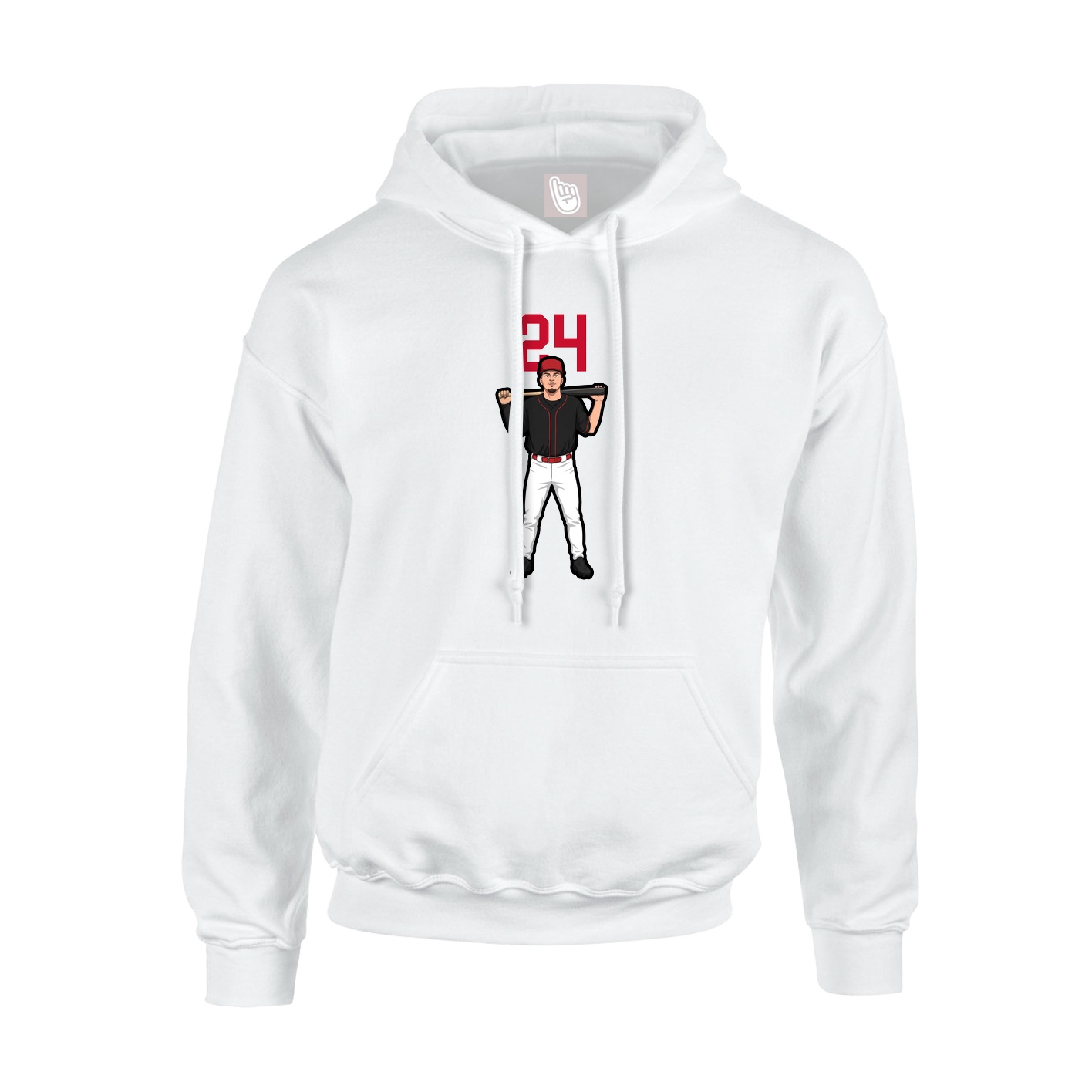 Hoodie — Number Top in White