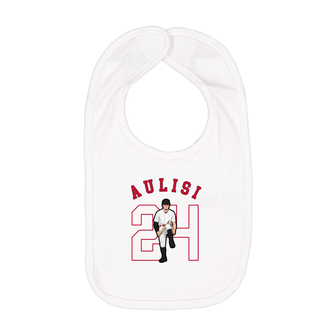 Infant Bib — Shirsey Arch in White