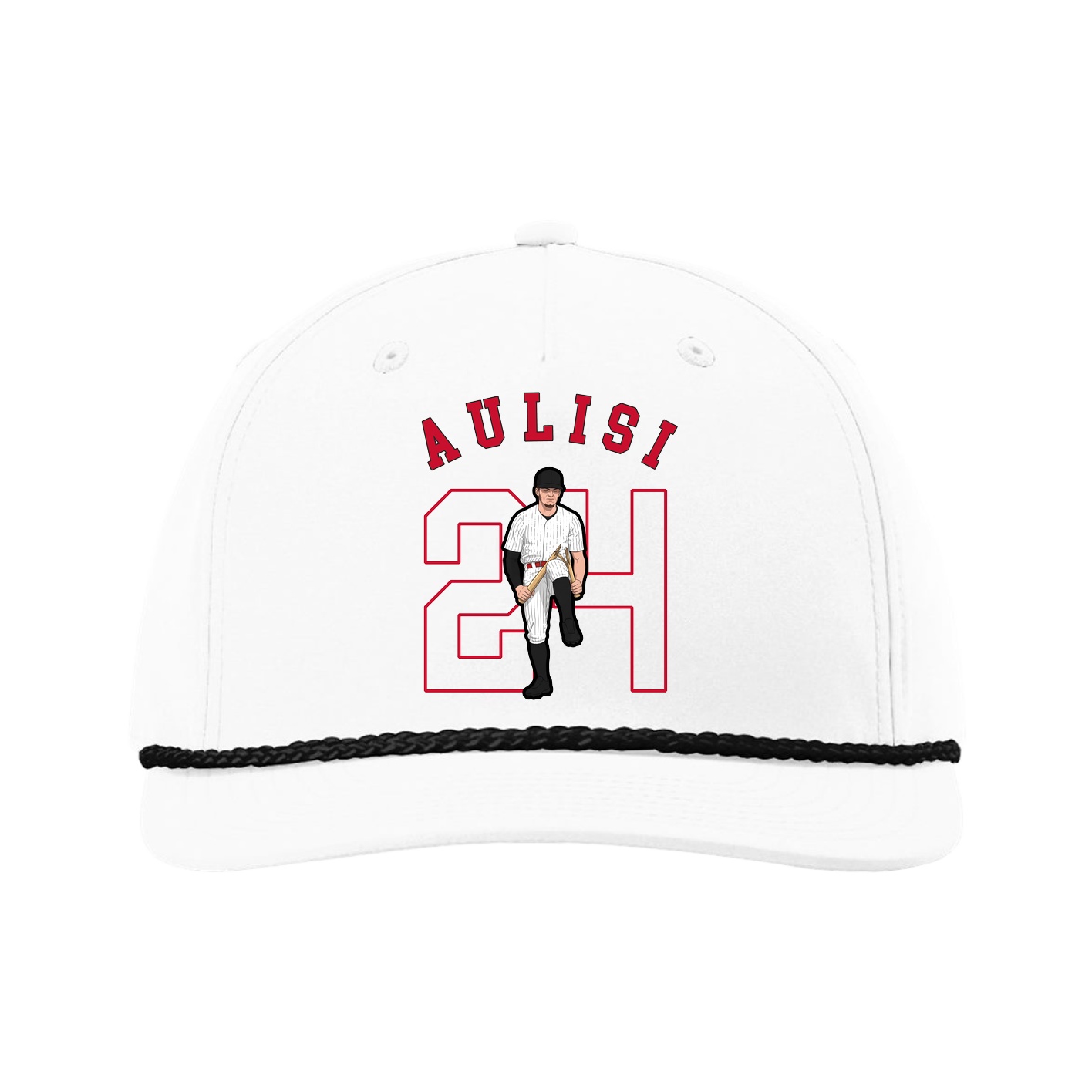 Five-Panel Classic Rope Cap — Shirsey Arch in White