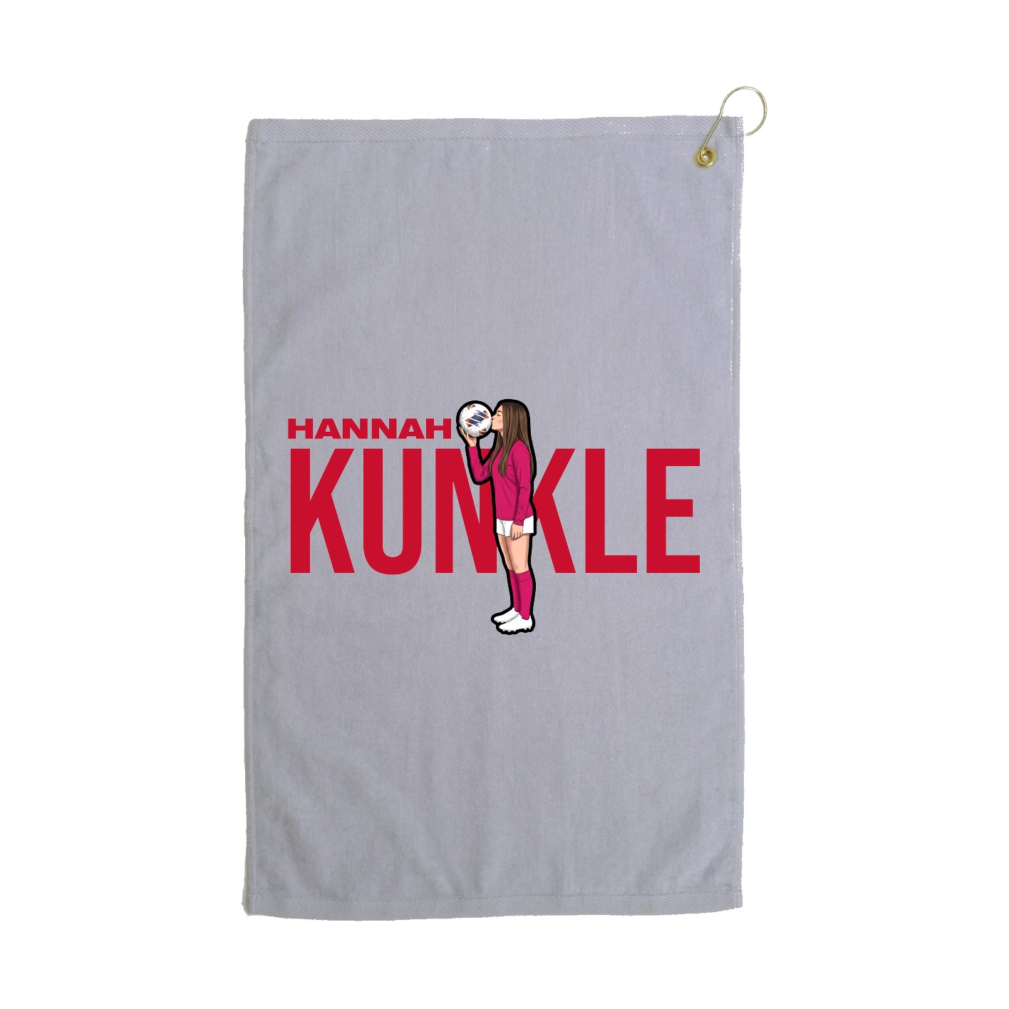 Golf Towel — Player Name in Grey
