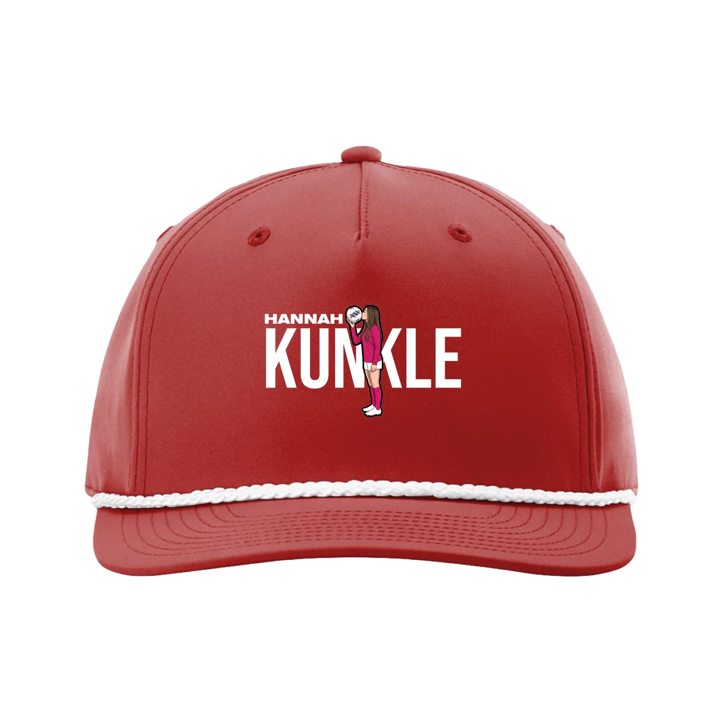 Five-Panel Classic Rope Cap — Player Name in Red