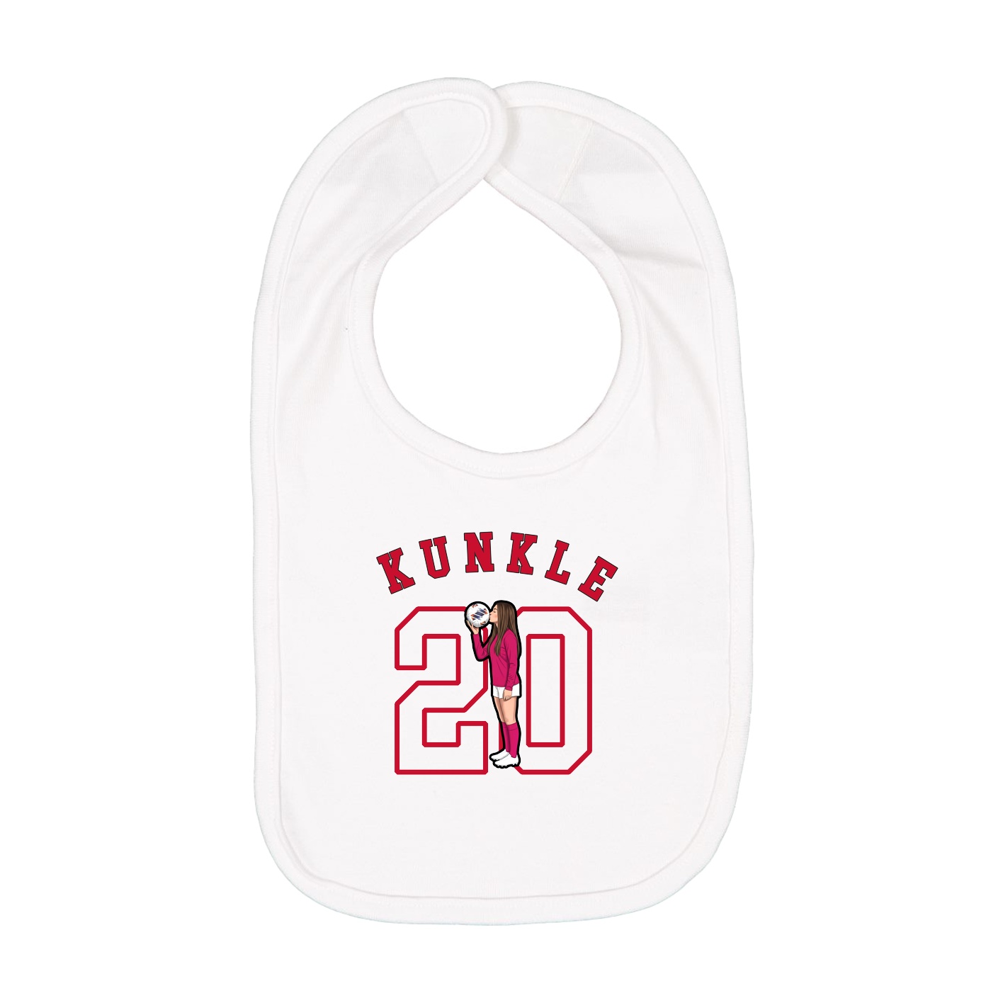 Infant Bib — Shirsey Arch in White