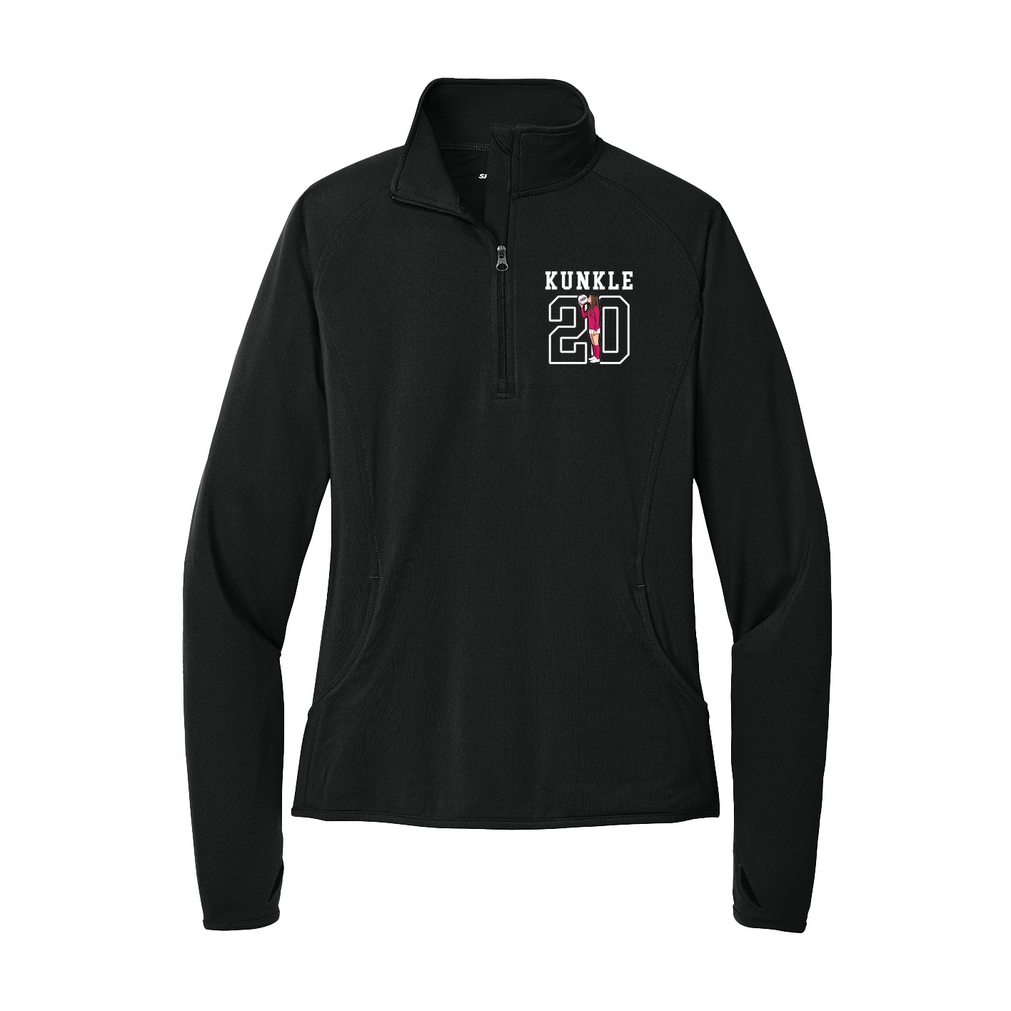 Women's Q-Zip Pullover — Shirsey in Black