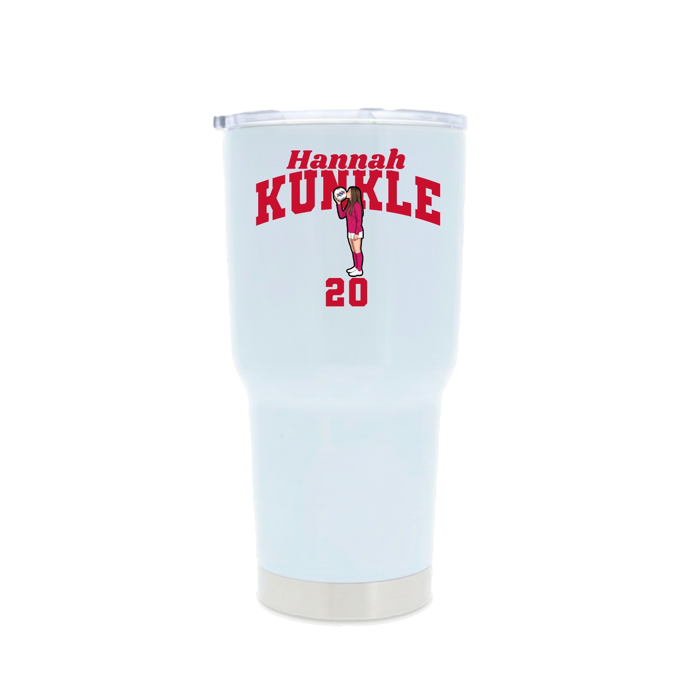 30oz Stainless Steel Tumbler — Signature Arch in White