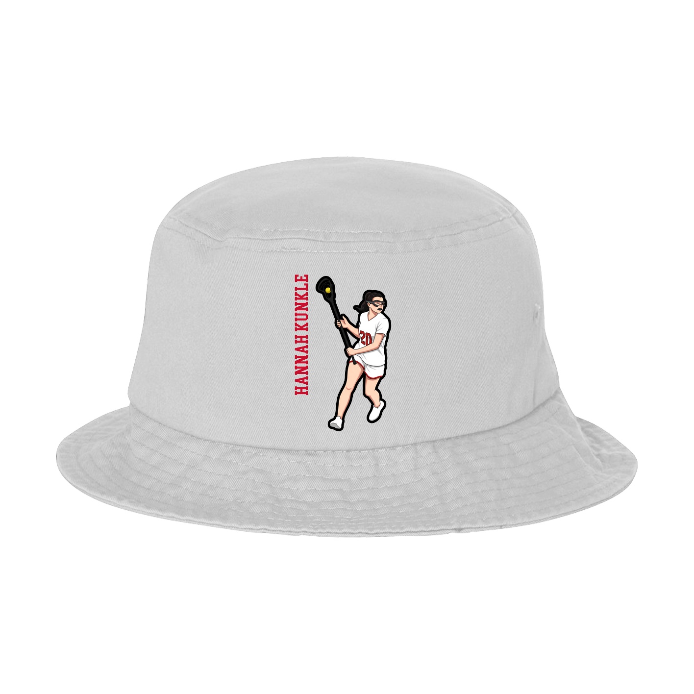Bucket Cap — Name Vertical in White