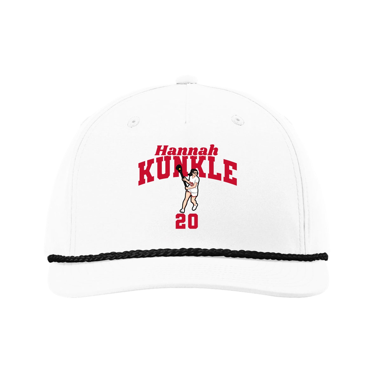 Five-Panel Classic Rope Cap — Signature Arch in White