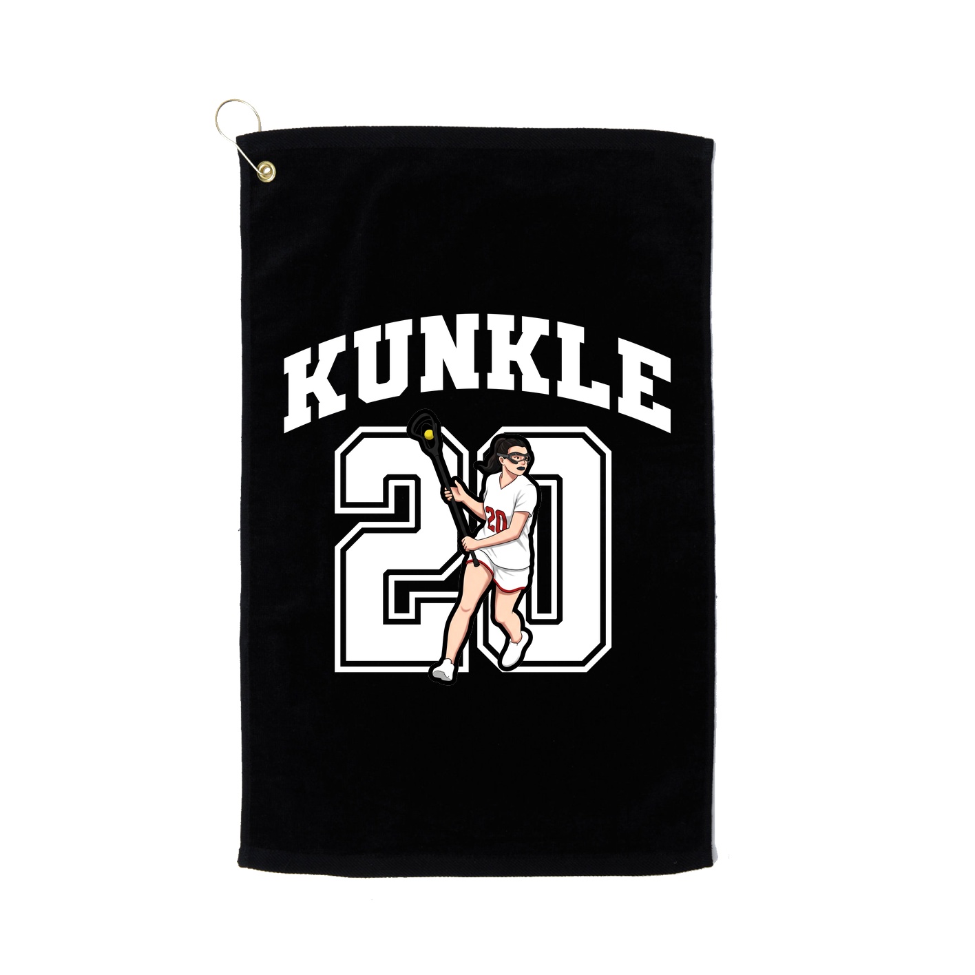 Golf Towel — Number in Black