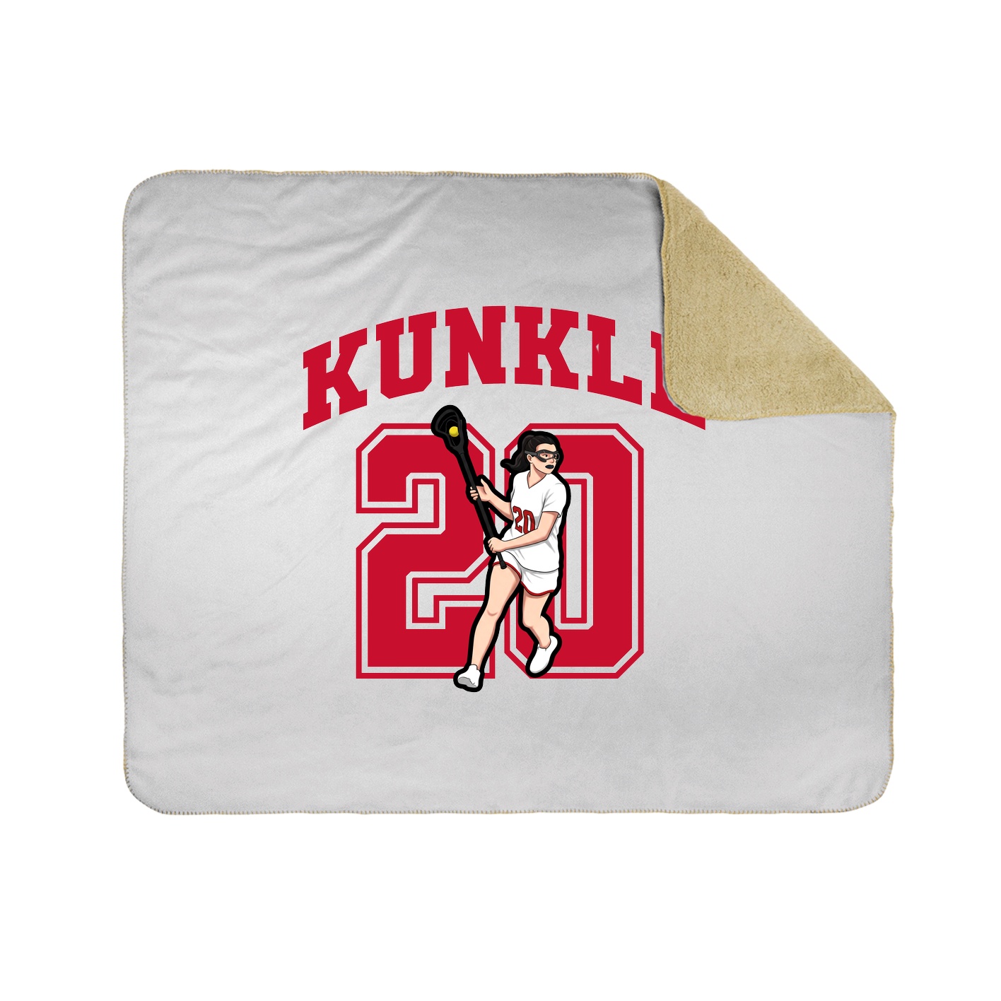 Throw Blanket — Number in White