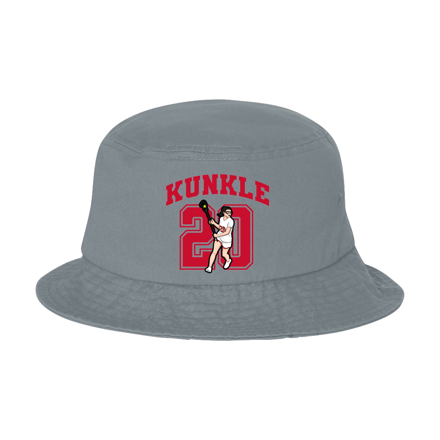 Bucket Cap — Number in Grey